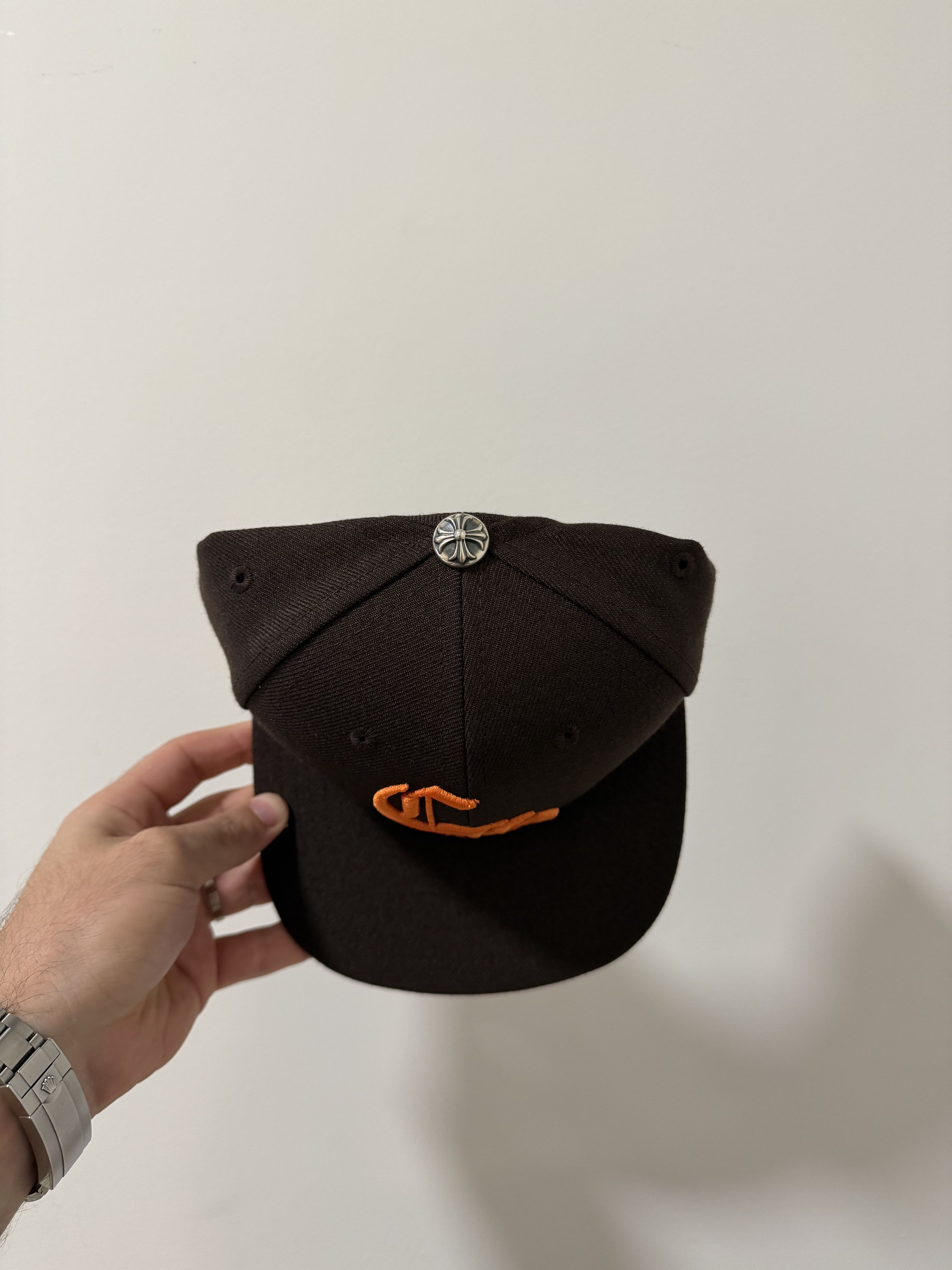 Chrome Hearts CH Brown Orange Baseball Hat Size ONE SIZE - 2 Thumbnail