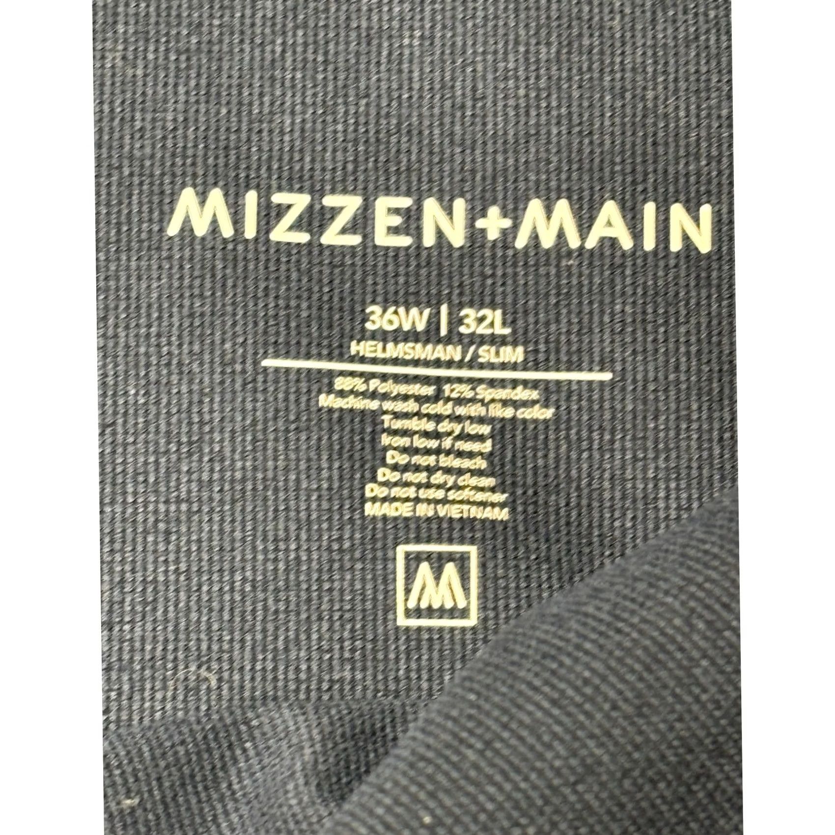 Mizzen+Main Mizzen+Main Helmsman Slim Performance Pants Navy Blue Chino Mens 36W 32L Size US 36 / EU 52 - 4 Thumbnail