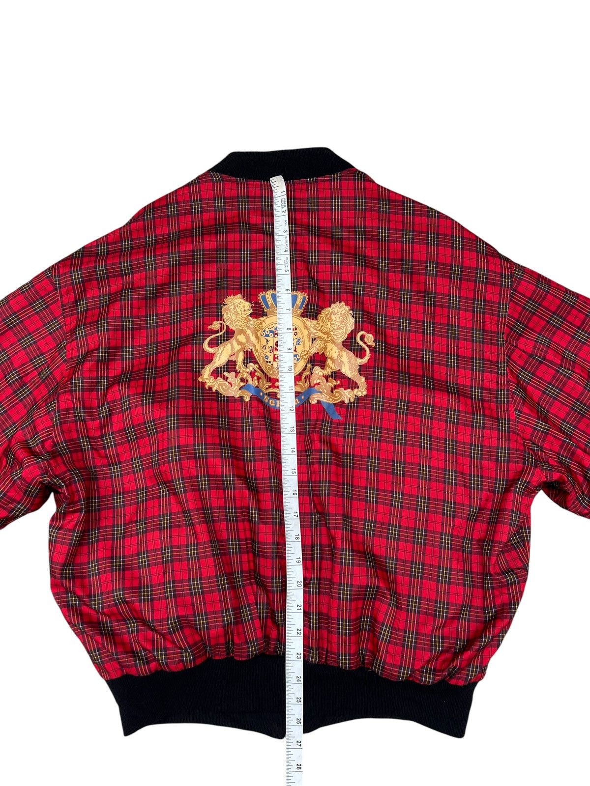 Mila Schon Vintage 80s 90s Mila Schon Red Tartan Bomber Jacket Size US XL / EU 56 / 4 - 2 Thumbnail