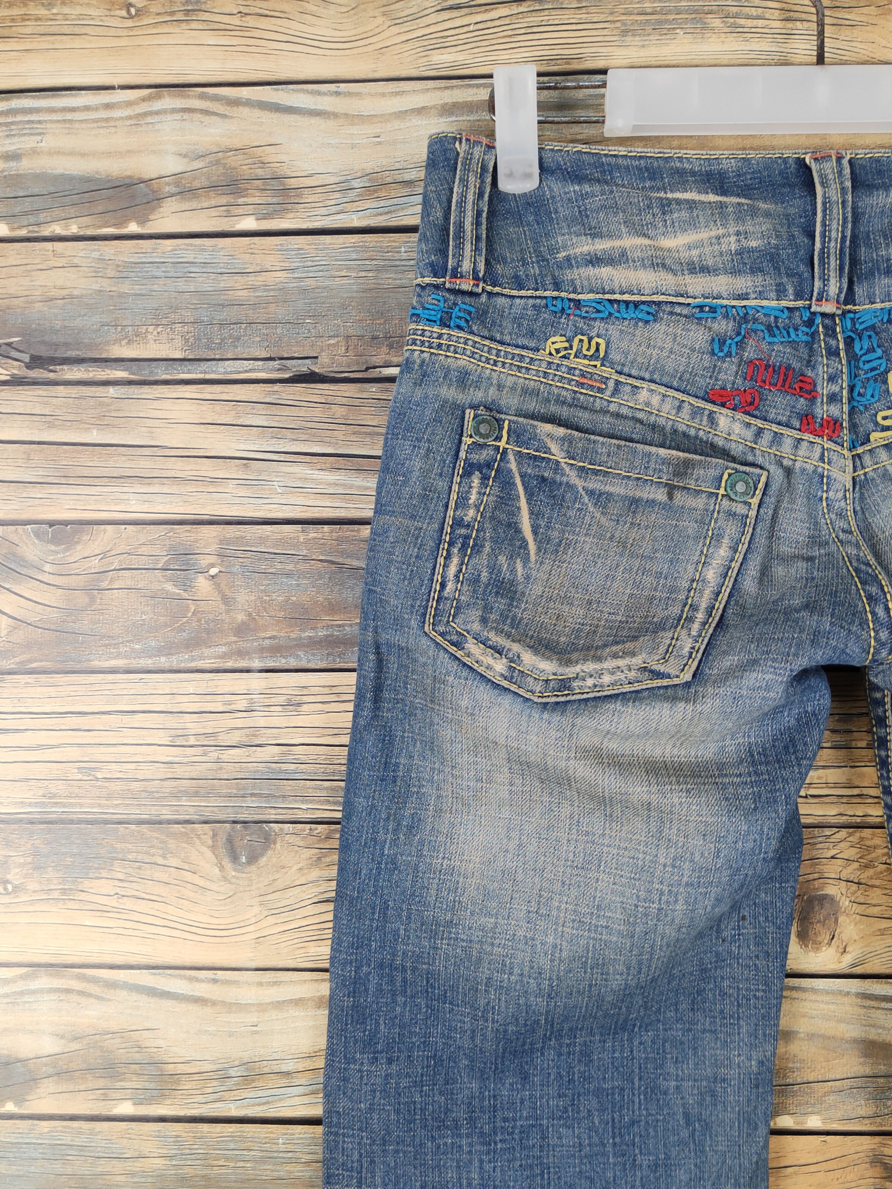 Japanese Brand Red Pepper Dark Blue Distressed Ripped Jeans #W1489 Size 26" / US 2 / IT 38 - 2 Thumbnail