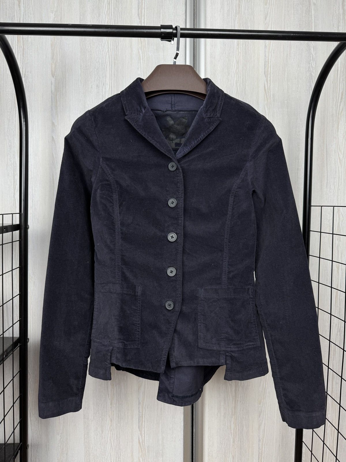 Rundholz Rundholz Black Label navy blue velour velvet blazer Size XS / US 0-2 / IT 36-38 - 2 Thumbnail