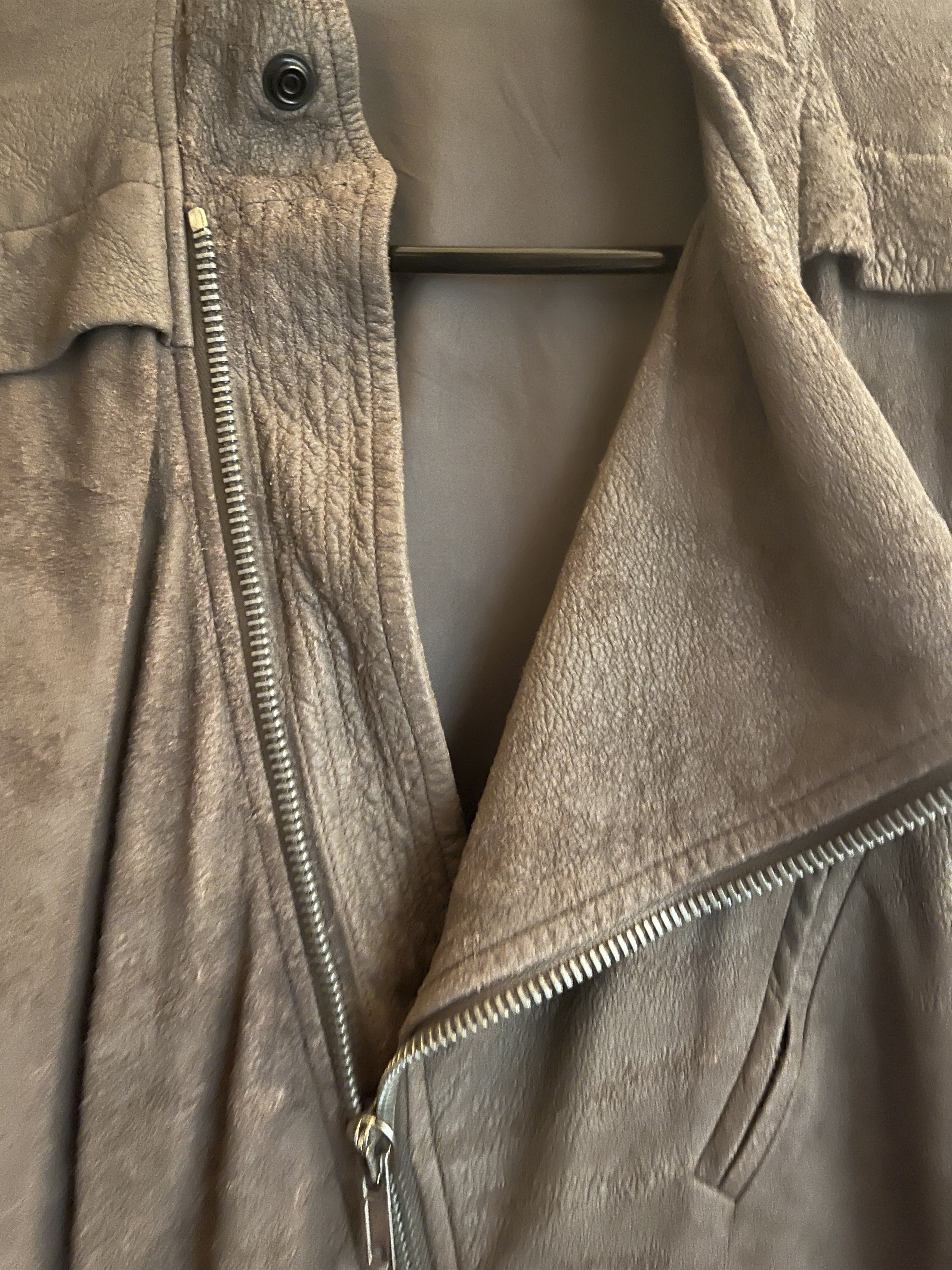 Rick Owens Rick Owens Blistered Cracked Lamb Leather Jacket Size US XXL / EU 58 / 5 - 11 Thumbnail
