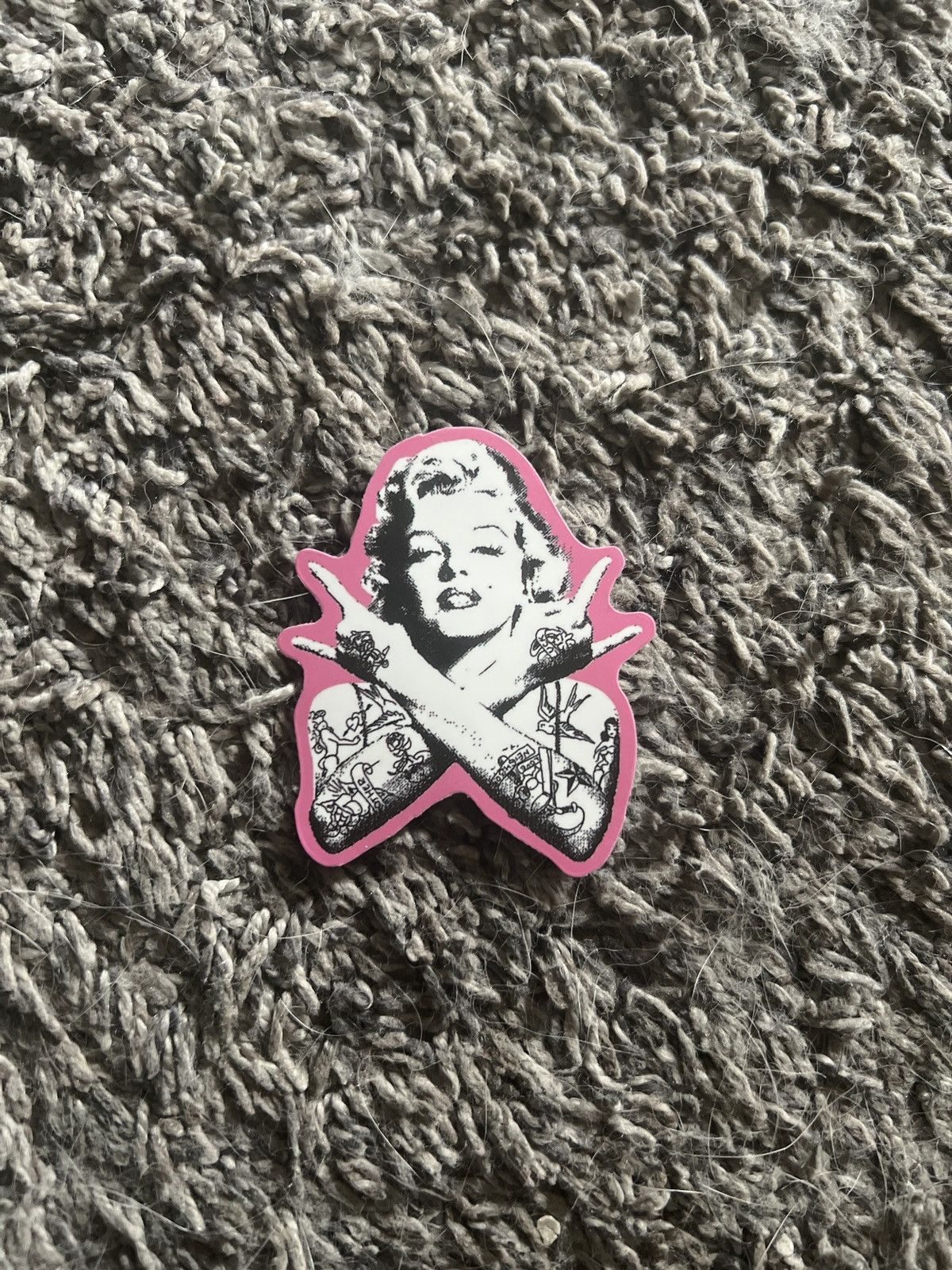 Hypebeast × Vintage Tatted Marilyn Monroe Rock On Sticker Size ONE SIZE - 1 Thumbnail