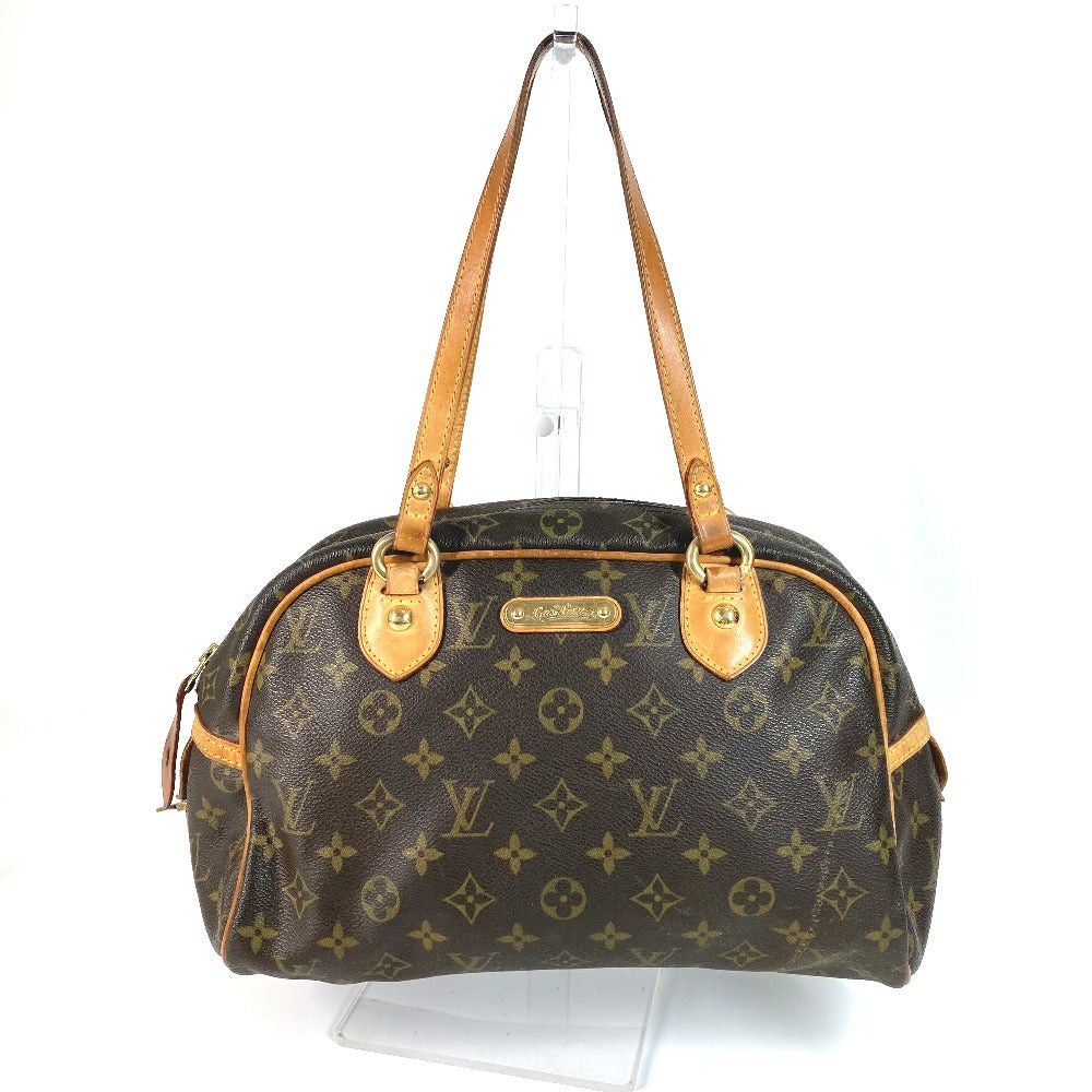 Louis Vuitton M95565 Monogram Montorgueil Pm Briefcase Shawl Boston Bag Handbag Shoulder Canvas Women Brown