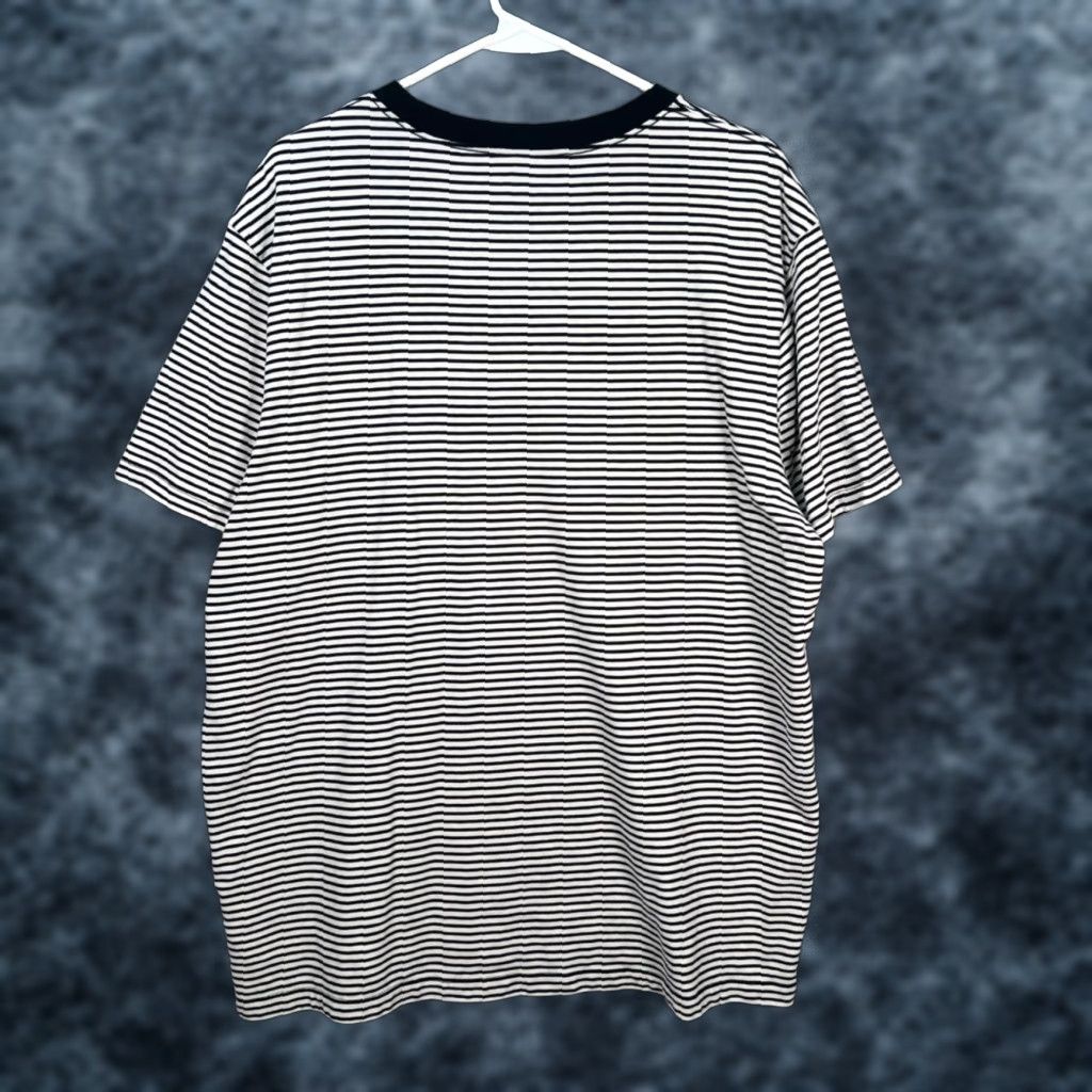 J.Crew J. Crew Mens XL Sueded Jersey Striped T-Shirt Black & White 100% Cotton Size US XL / EU 56 / 4 - 1 Thumbnail