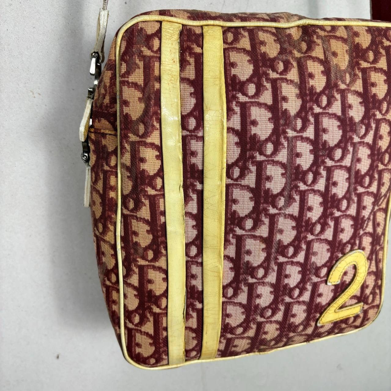 Dior Dior Vintage Trotter Messenger Bag No 2 Burgundy Galliano Size ONE SIZE - 9 Thumbnail