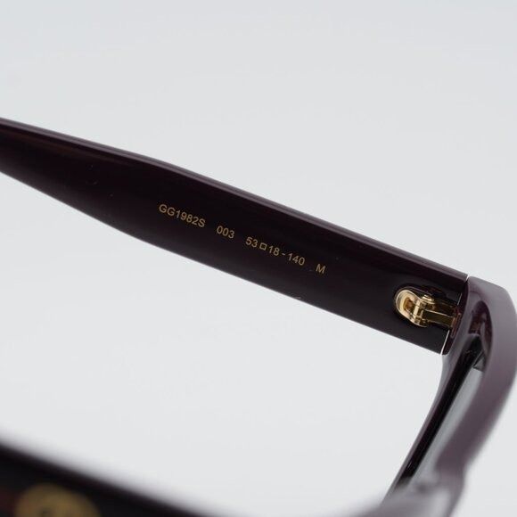Gucci Gucci GG1982S 003 Sunglasses Shiny Dark Purple Cat Eye Frame Size ONE SIZE - 6 Thumbnail