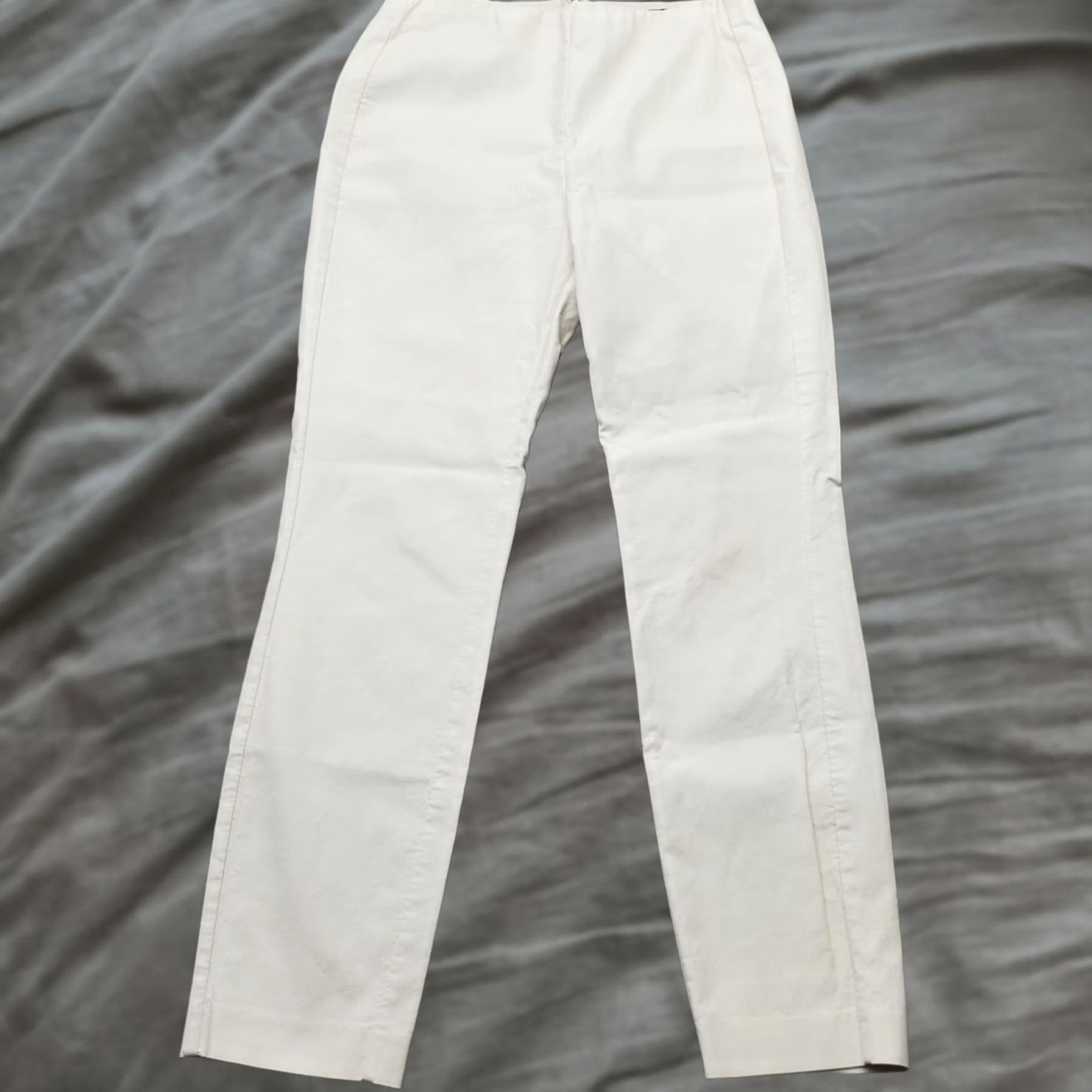 Rag & Bone Rag & Bone Womens 6 White Stretch Straight Leg Ankle Pants Flat Front Back Zip Shirt? Size 28" / US 6 / IT 42 - 1 Thumbnail