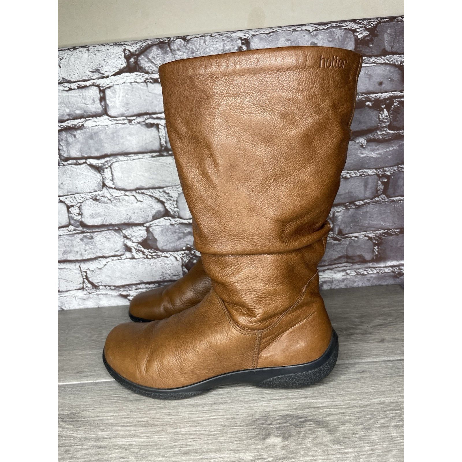 Hush Puppies Hush Puppies Mystery Brown Leather Side Zipper Riding Boots Size US 8.5 / IT 38.5 - 20 Thumbnail