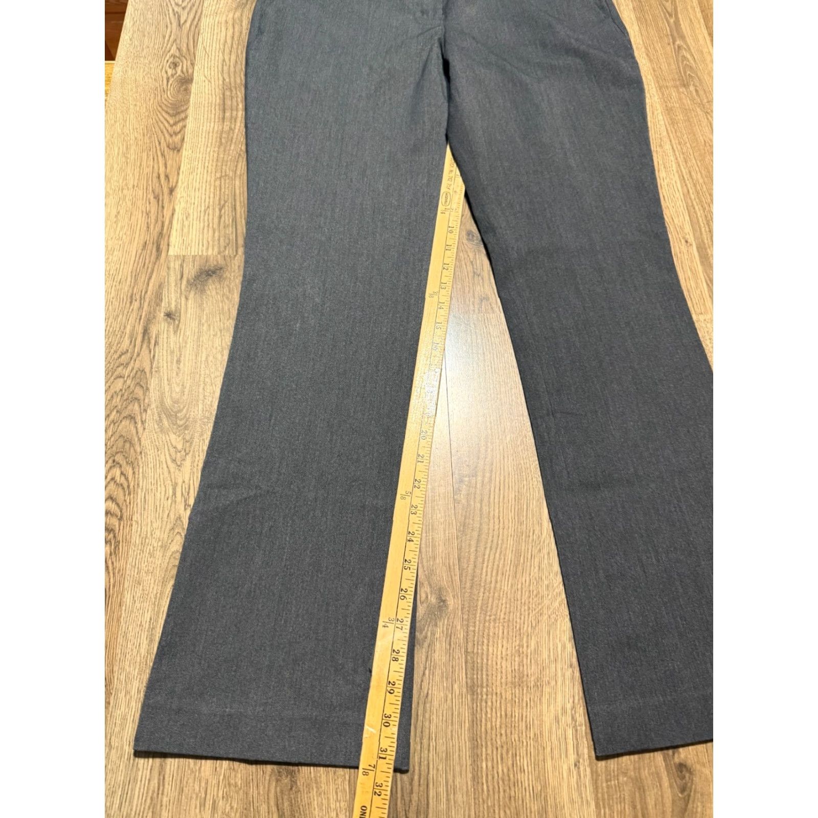 Express Express Pants, Women's 12R, Gray, Bootcut, High Rise, Flat Front Pants, Regular Size 34" / US 12 / IT 48 - 3 Thumbnail