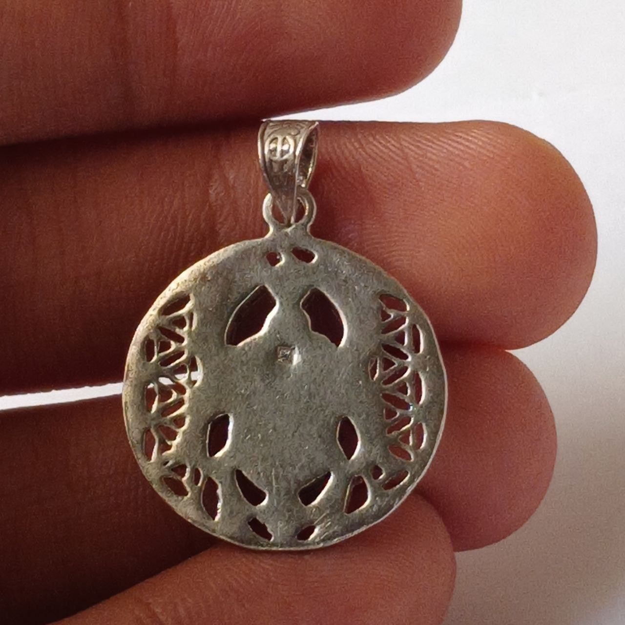 Sterling Silver 925 Silver Scarab Pendant – Egyptian Jewelry with Blue Inlay Size ONE SIZE - 8 Thumbnail