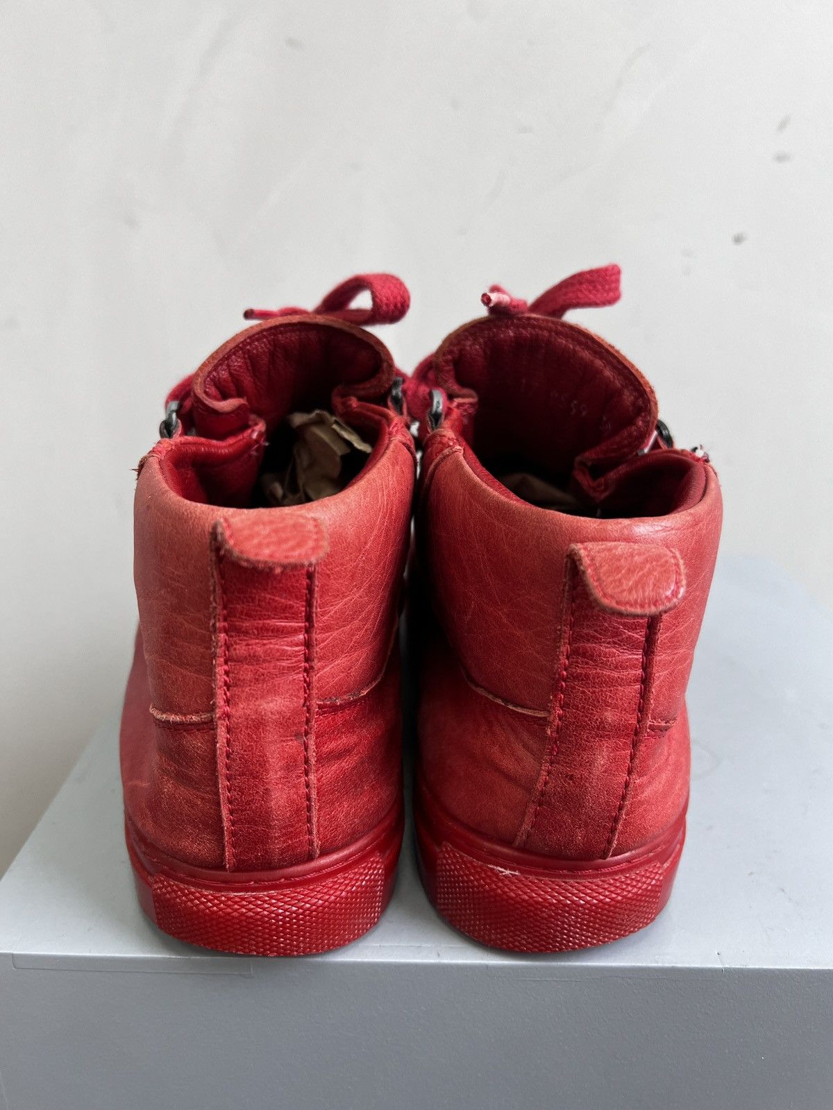 Designer × Vintage Vintage FADED BALENCIAGA STYLE LEATHER BOOTS SHOES Size US 9 / IT 39 - 9 Thumbnail