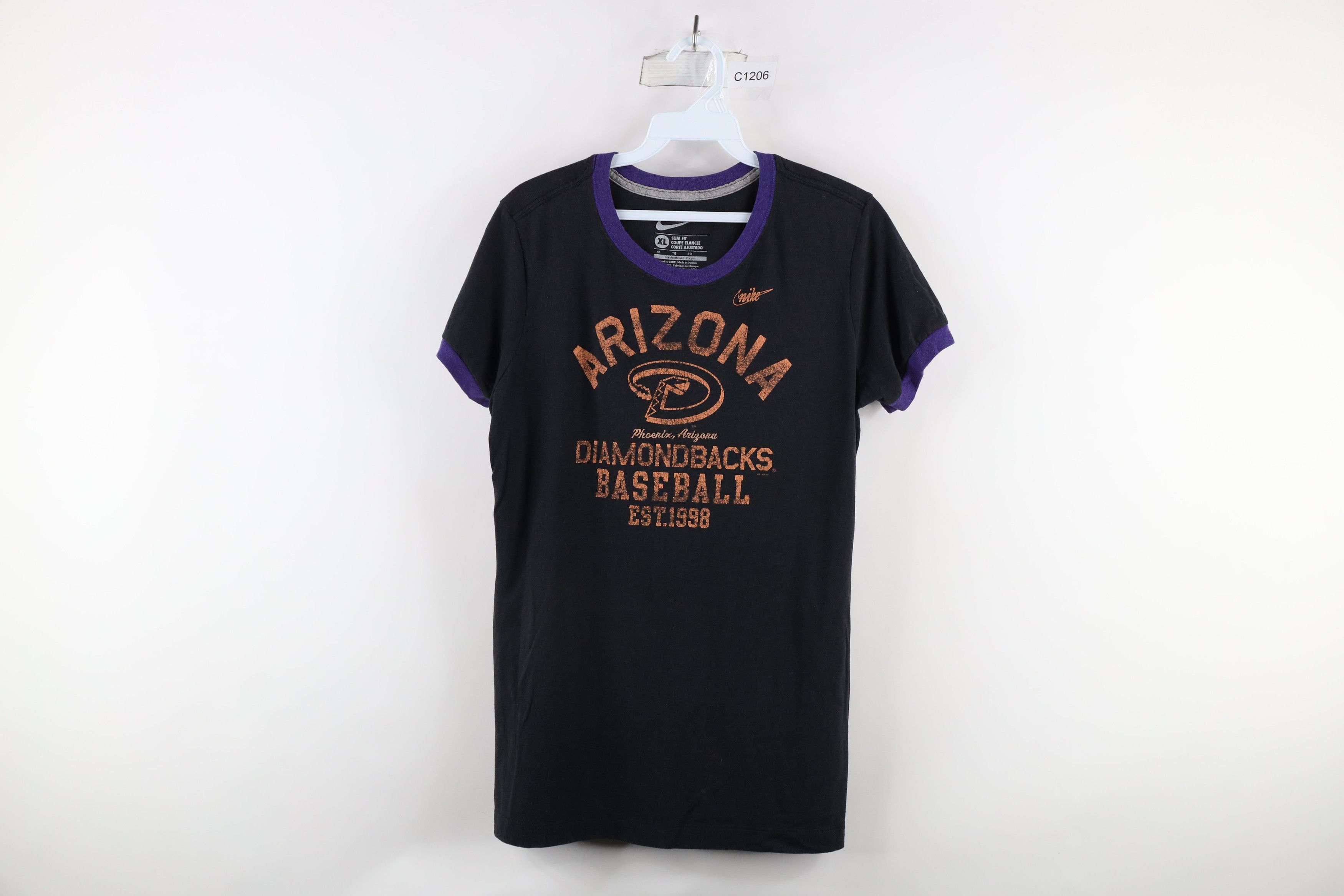 Nike × Vintage Vintage Nike Arizona Diamondbacks Baseball Ringer T-Shirt Size XL / US 12-14 / IT 48-50 - 1 Thumbnail