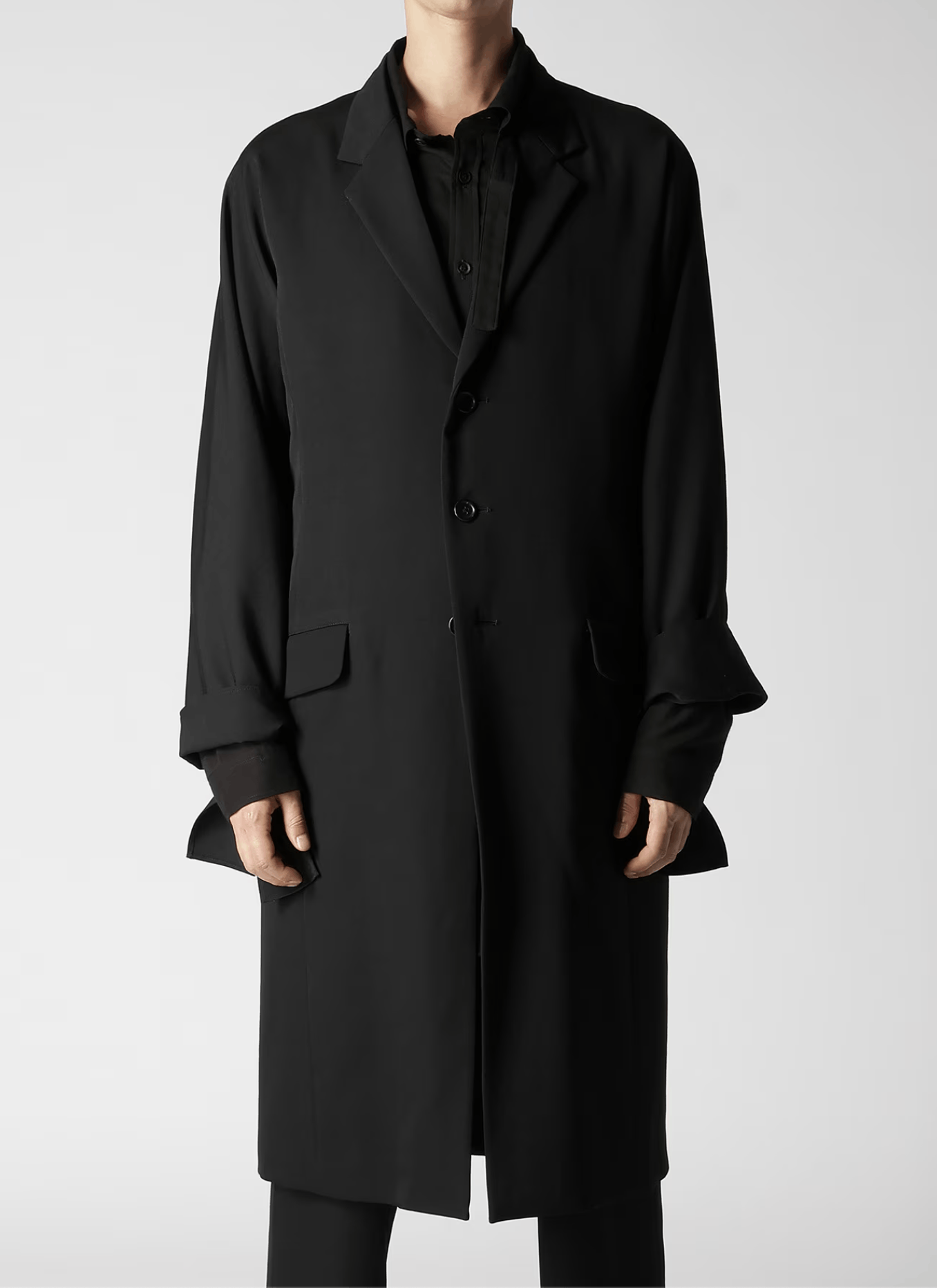 Yohji Yamamoto Yohji Yamamoto Pour Homme - TIED SLEEVE CUFF LONG JACKET Size US M / EU 48-50 / 2 - 1 Thumbnail