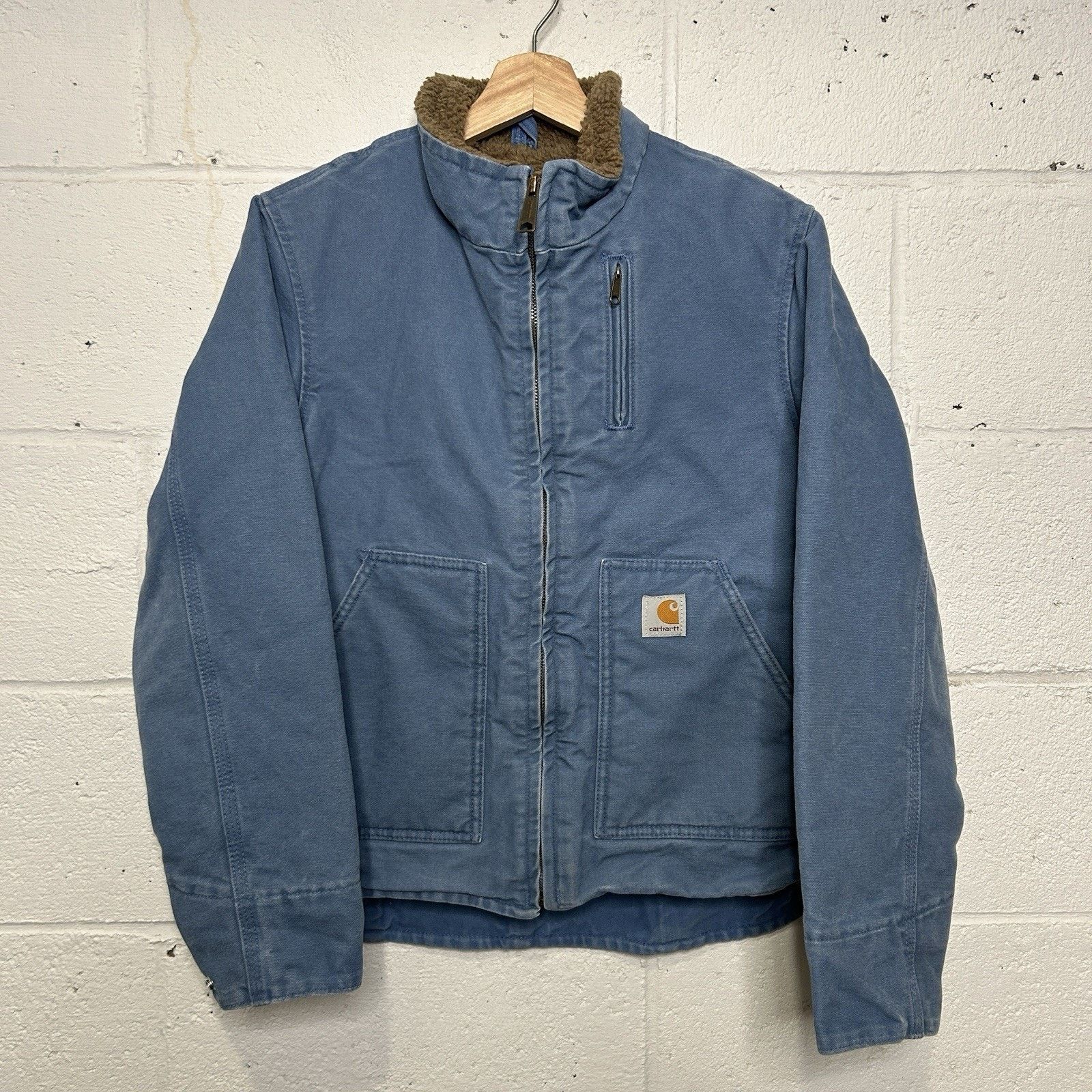 Carhartt Carhartt Sherpa-Lined Canyon Jacket “French Blue” WJ022 FHB Size S / US 4 / IT 40 - 1 Thumbnail