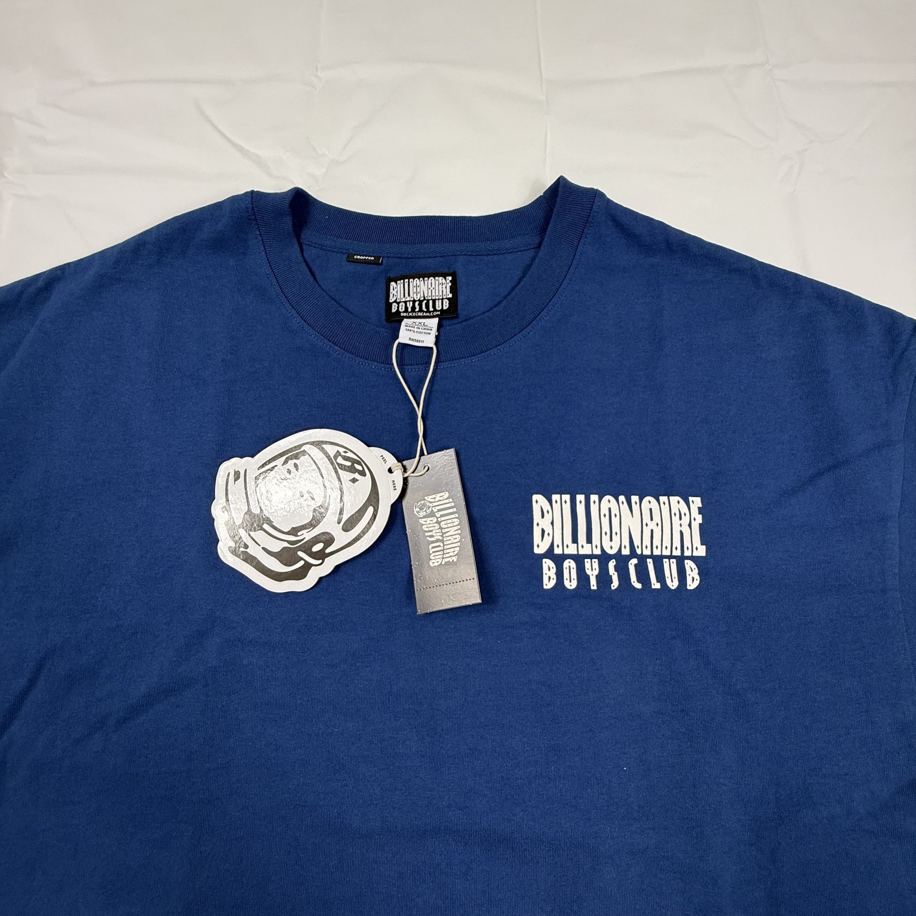 Billionaire Boys Club Billionaire Boys Club Blue Cropped Boxy Graphic T-Shirt XXL Size US XXL / EU 58 / 5 - 3 Thumbnail