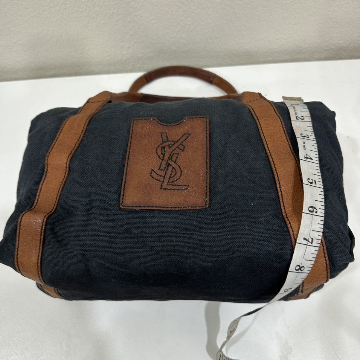 Yves Saint Laurent ‼️LASTDROP‼️ YVES SAINT LAURENT RIVE GAUCHE CANVAS BOTON BAG Size ONE SIZE - 7 Thumbnail