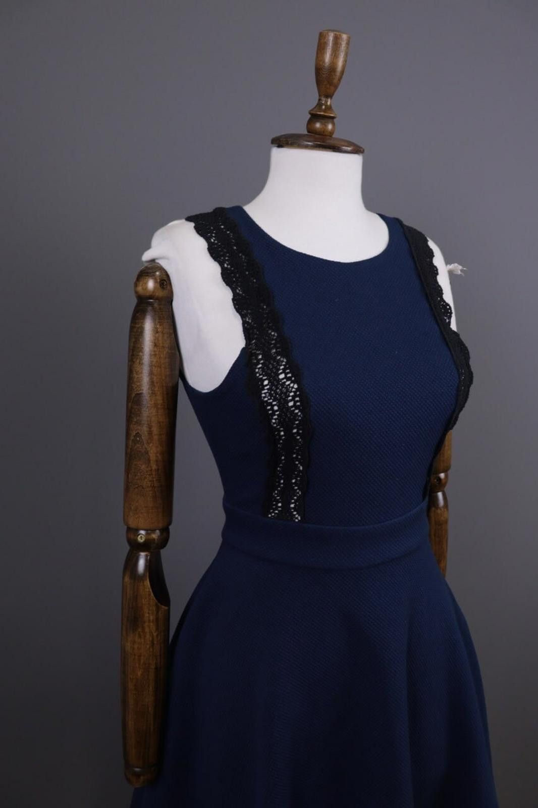 Designer Claudie Pierlot Blue Summer Party Skeater Dress Size 36 Size M / US 6-8 / IT 42-44 - 6 Thumbnail