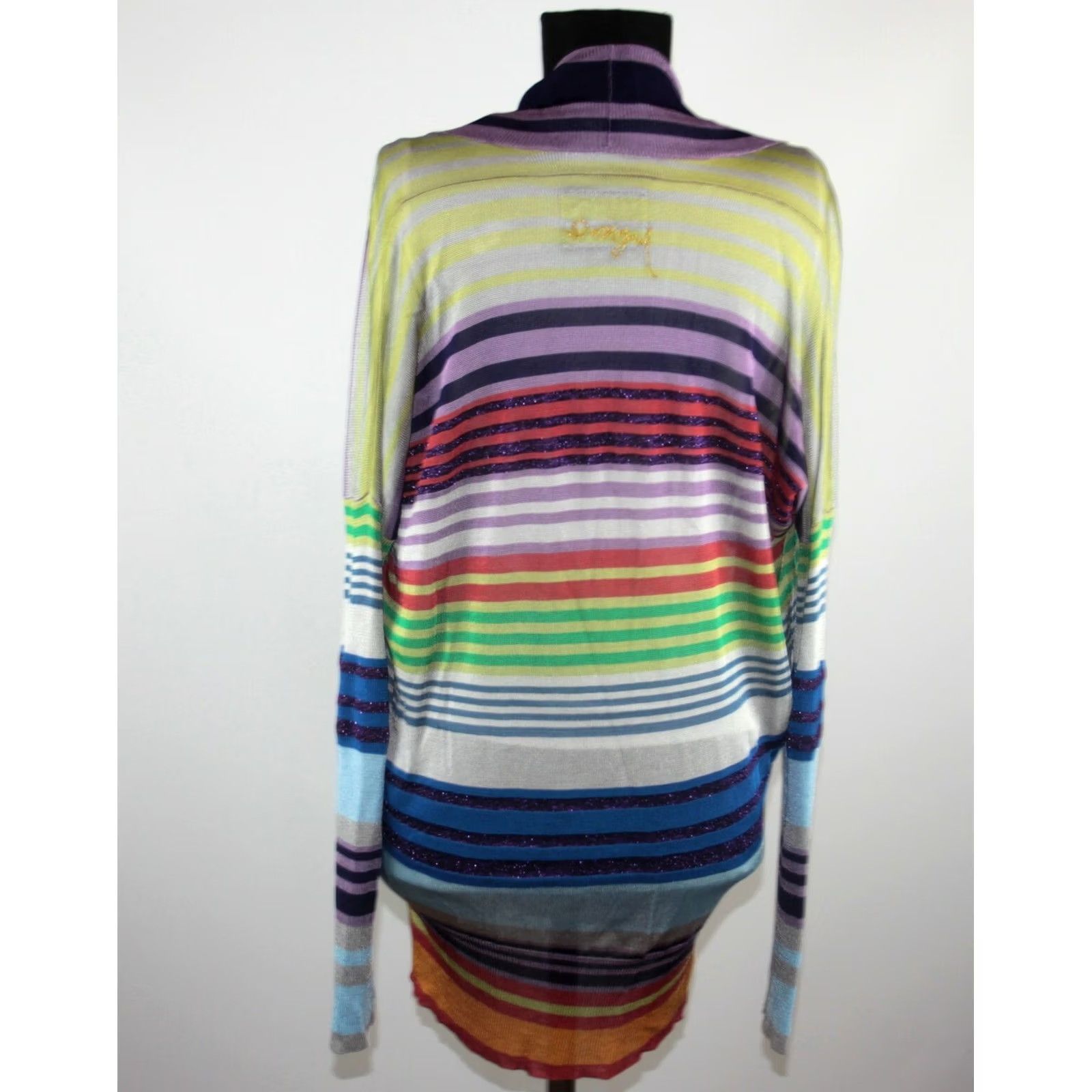 Desigual Desigual Blouse Shirt Multicolored Striped Tunic Long Sleeve S Womens Size S / US 4 / IT 40 - 5 Thumbnail