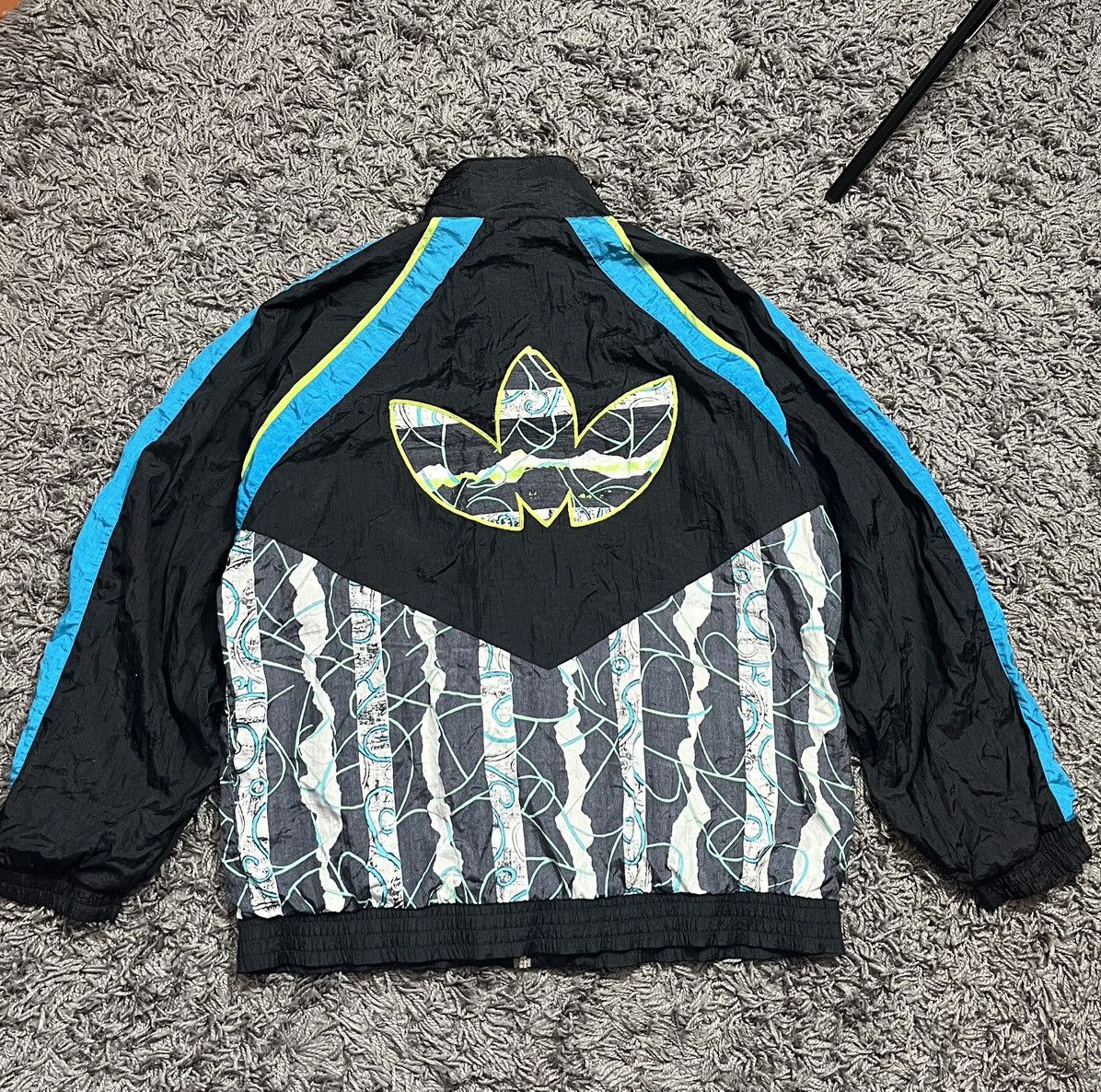 Adidas RARE ADIDAS 1992 MANCHESTER UNITED BLANK TRACK JACKET Size US L / EU 52-54 / 3 - 7 Thumbnail