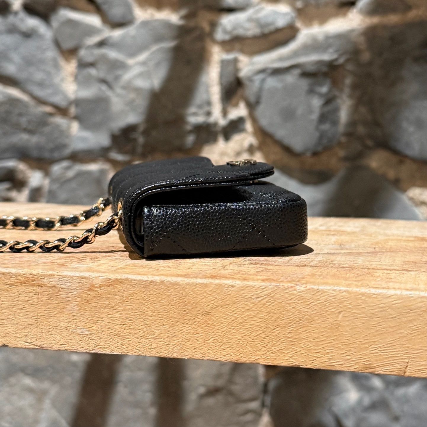Chanel Chanel 2021 Black Caviar Mini Chain Belt Bag Size ONE SIZE - 7 Thumbnail