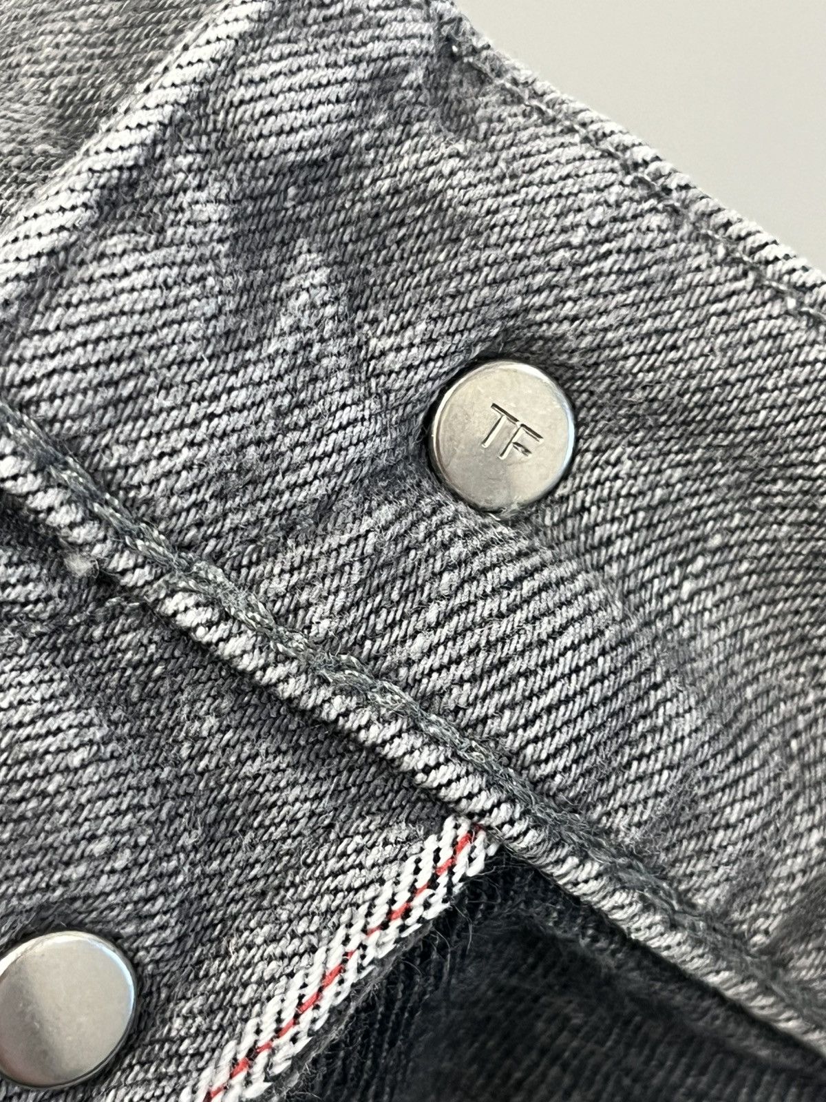 Tom Ford Grey wash selvedge denim slim fit Size US 31 - 10 Thumbnail