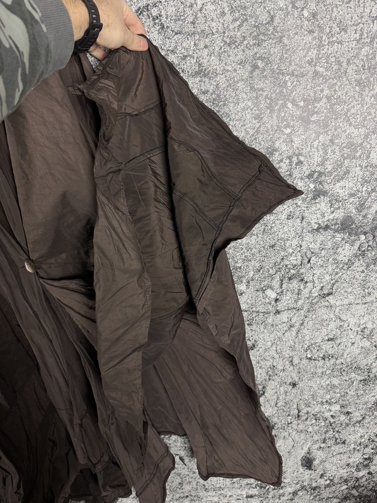 Other Champagne Made In Germany Oversized Draped Coat Jacket Brown Size ONE SIZE - 6 Thumbnail