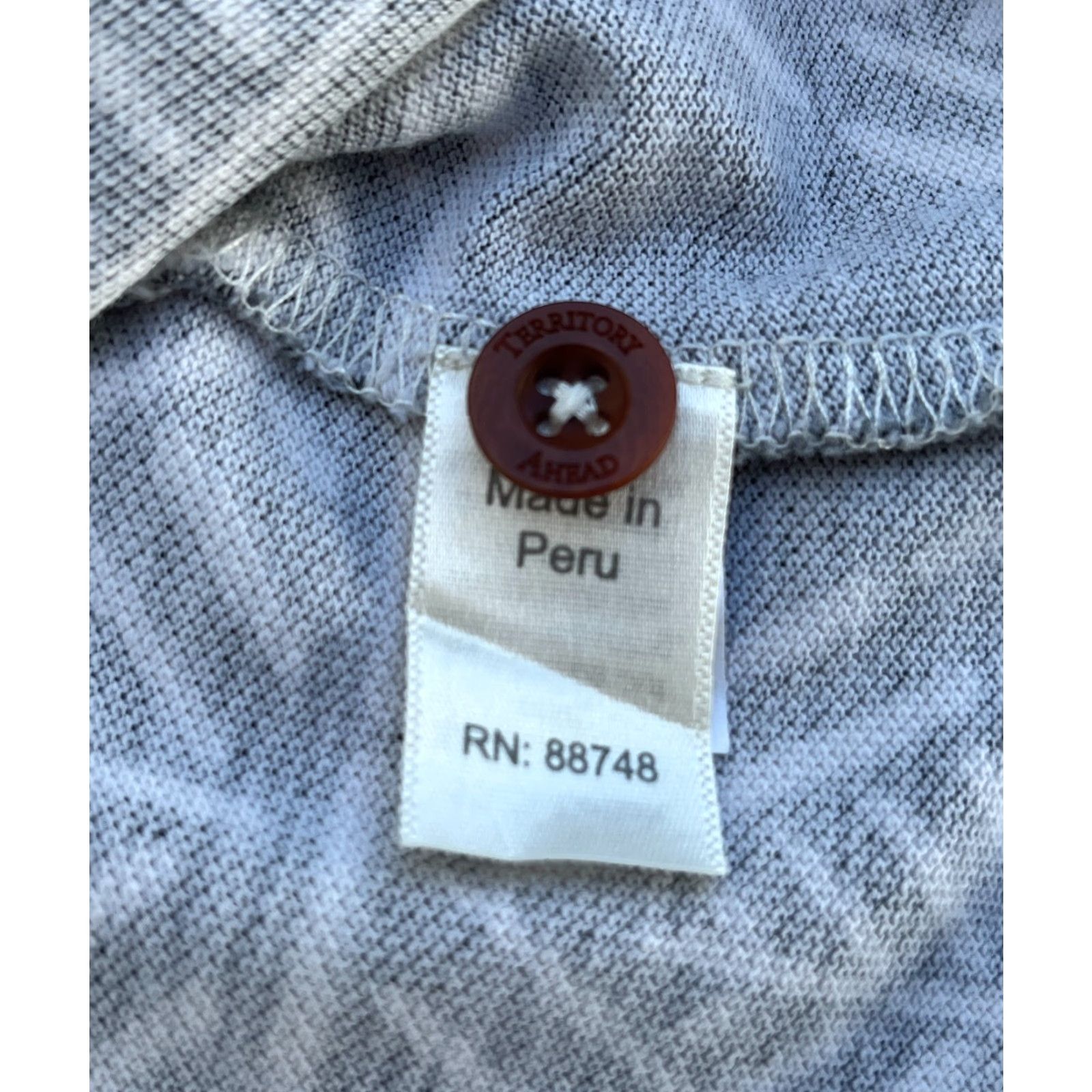 The Territory Ahead The Territory Ahead Polo Shirt Mens Short Sleeve Sz L Dark Gray 100% Cotton Geometric Print Polo Shirt L Men Size US L / EU 52-54 / 3 - 7 Thumbnail