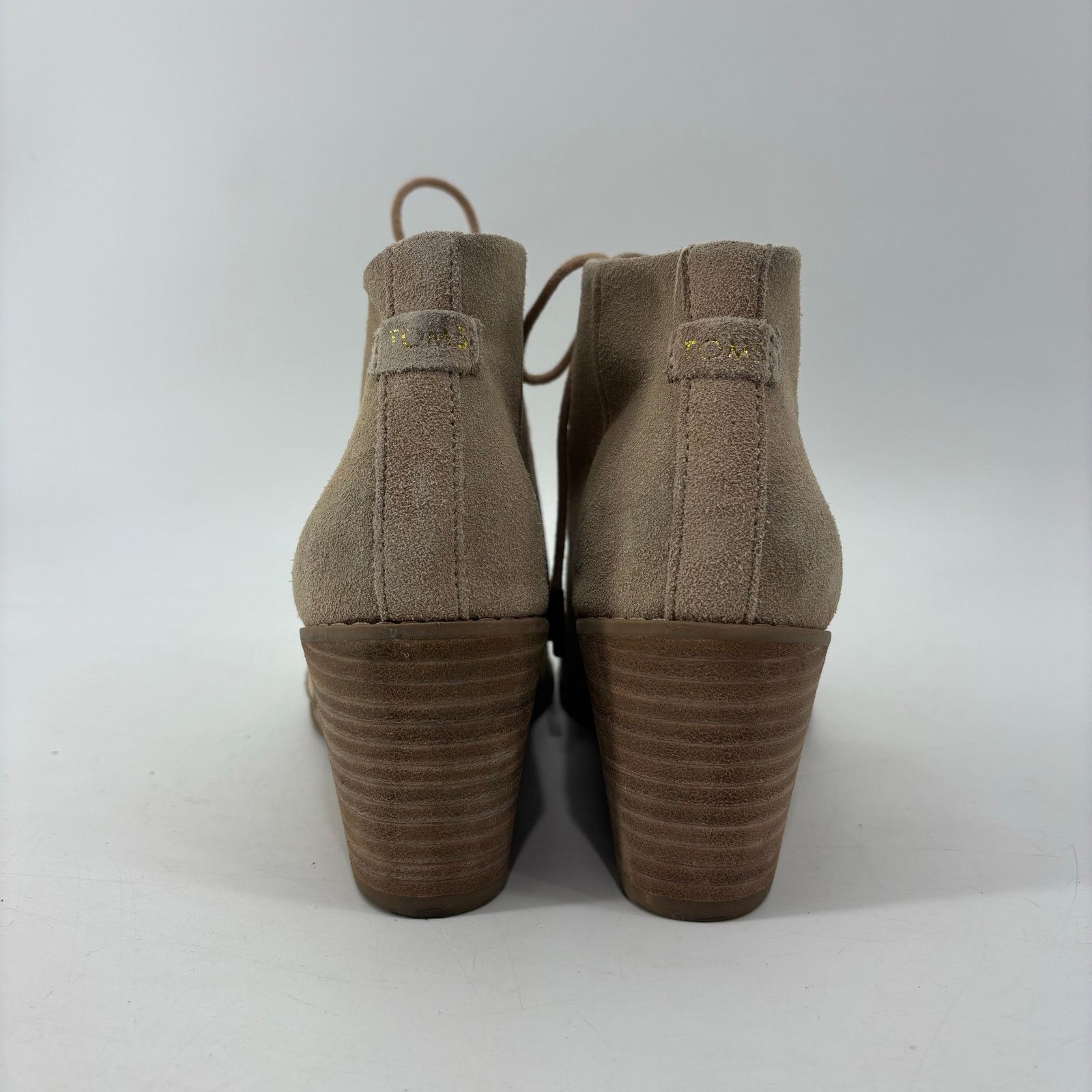 Toms Toms Hyde Suede Womens Size 6.5 Tan Wedge Bootie Ankle Boot Size US 6.5 / IT 36.5 - 7 Thumbnail