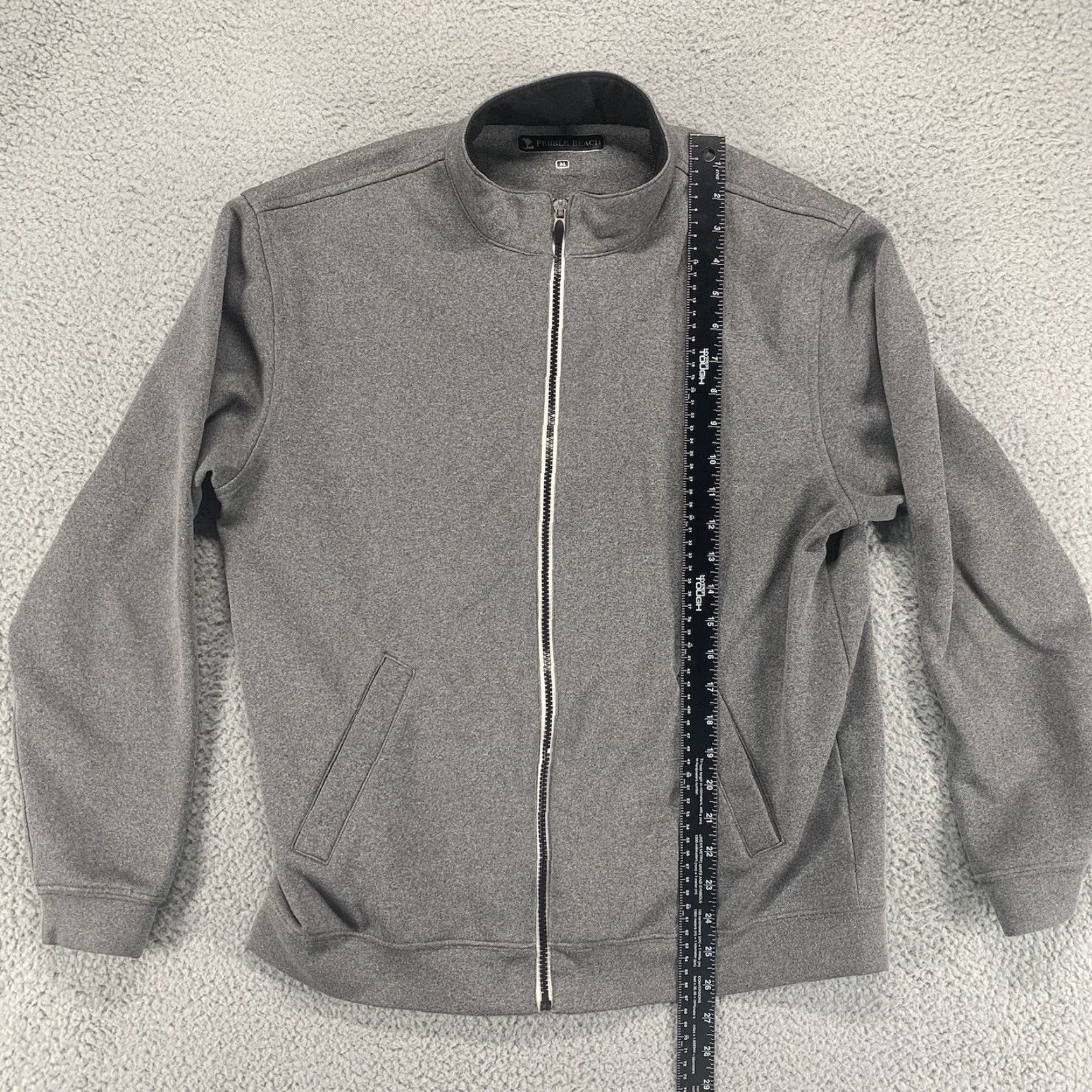 Vintage VINTAGE Pebble Beach Jacket Mens Medium Gray Full Zip Performance Pockets 100% Polyester Size US M / EU 48-50 / 2 - 6 Thumbnail