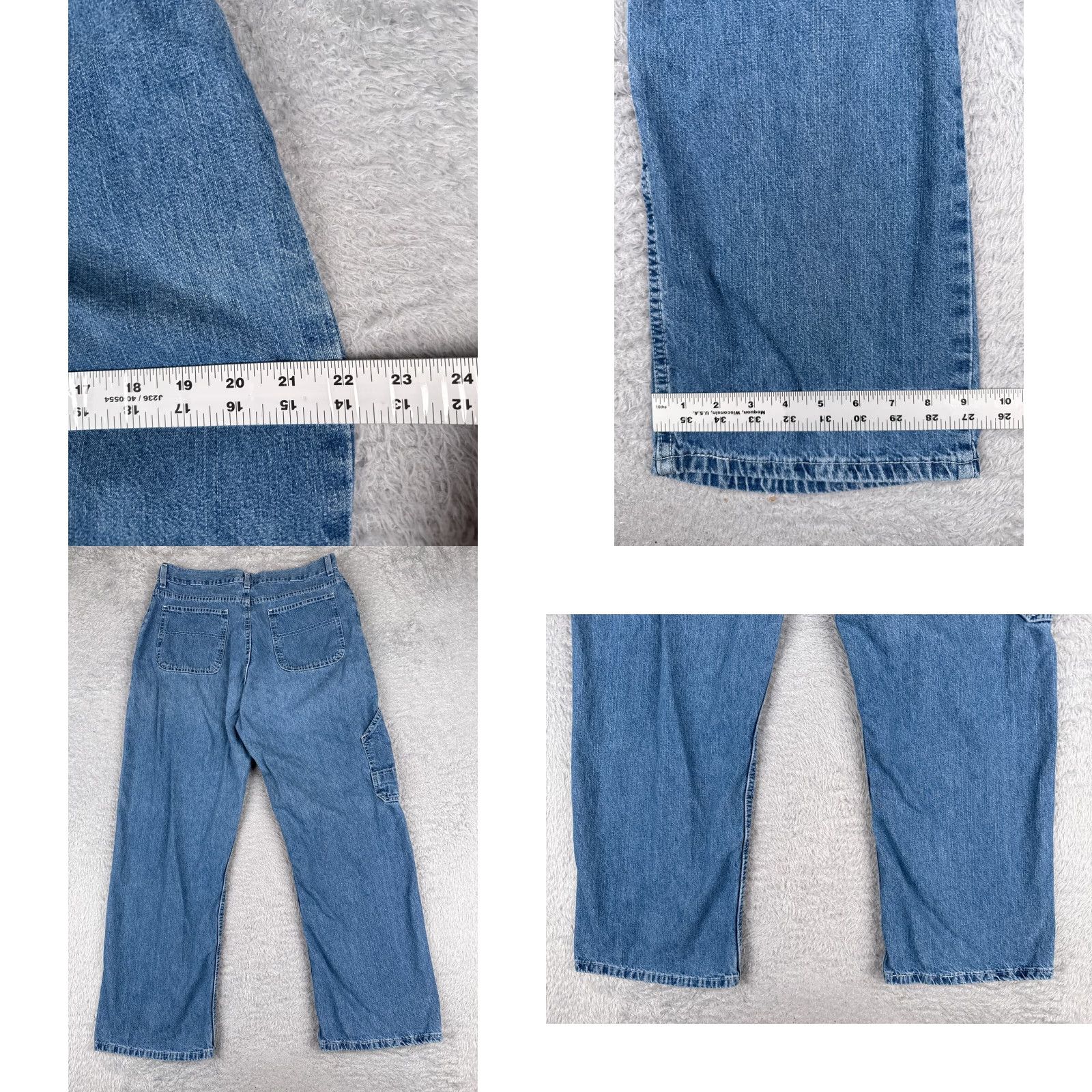 Faded Glory Faded Glory Jeans Women 14P Blue Denim Wide-Leg Relaxed Cotton High Rise 31x28 Jeans Vintage: No Size 36" / US 14 / IT 50 - 9 Thumbnail