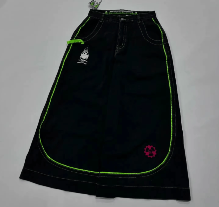 Japanese Brand Embroidery Mopping Jeans Big Pocket Oversize Size US 36 / EU 52 - 5 Thumbnail