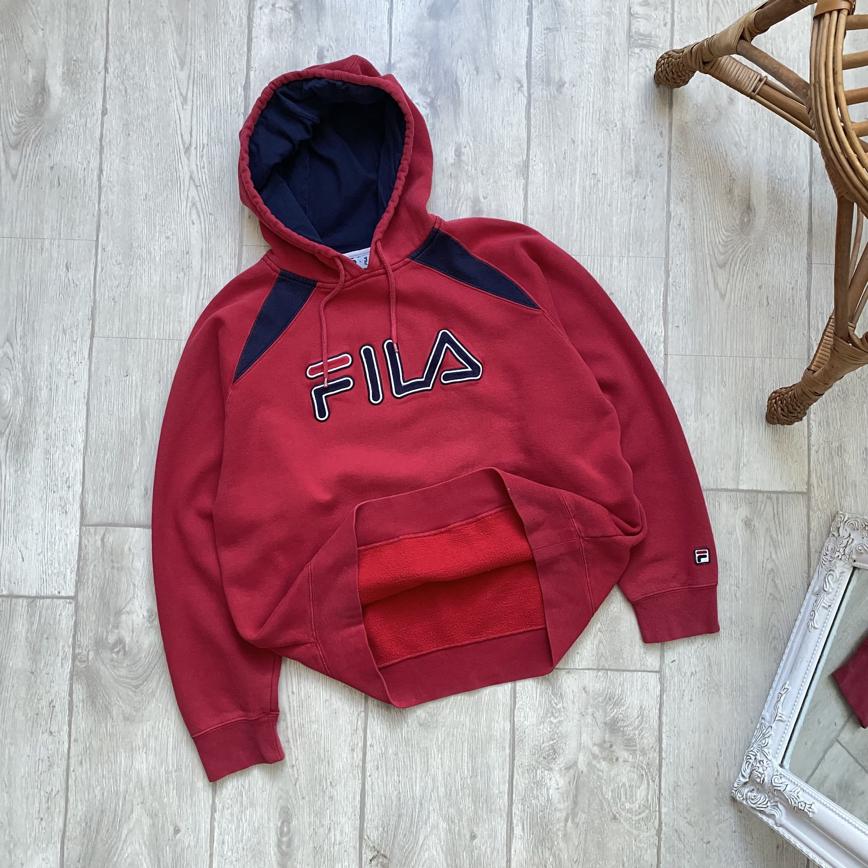 Fila 🔥 90s Vitage Fila Boxy Hoodie Embrodery Big Logo Size US M / EU 48-50 / 2 - 3 Thumbnail