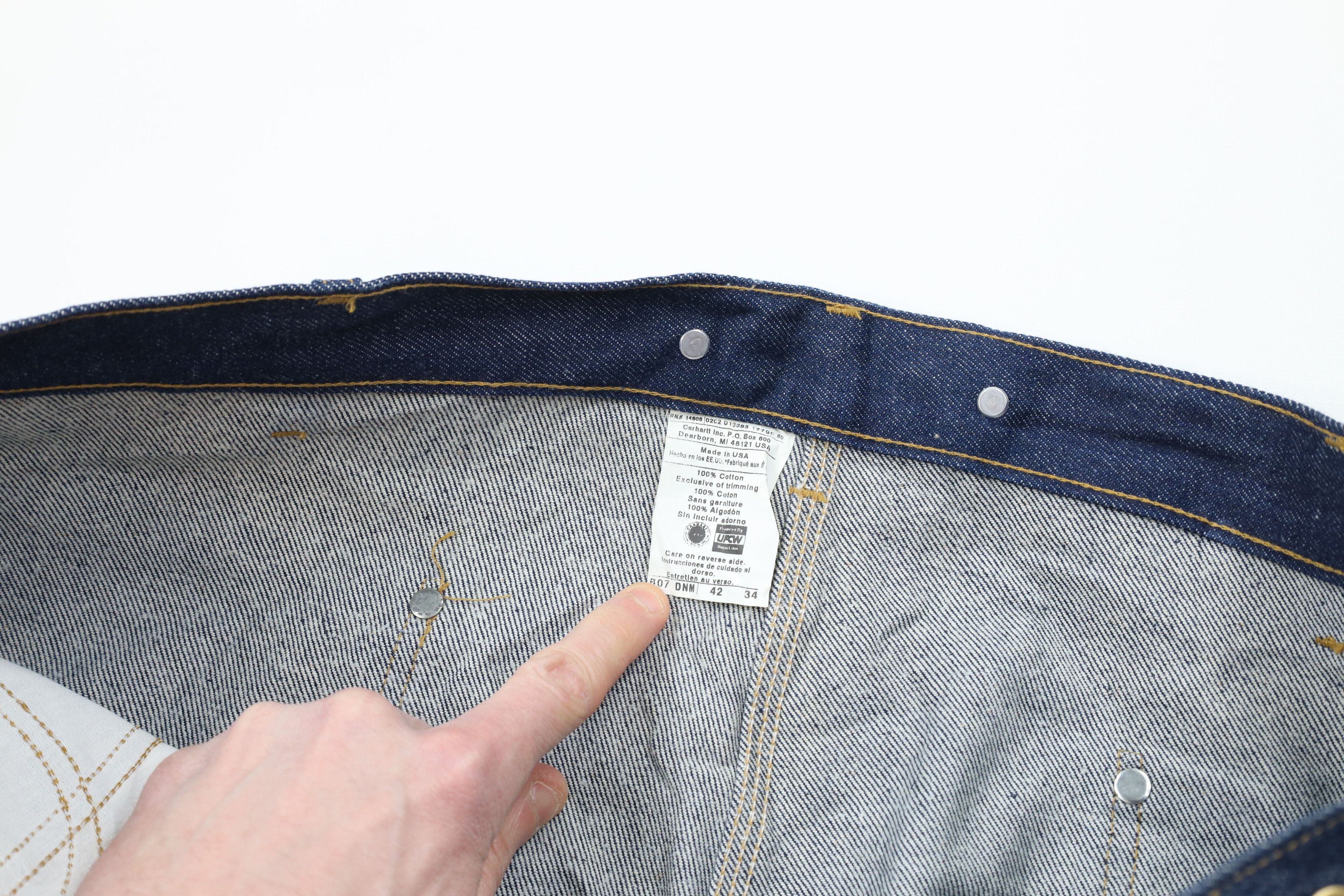 Carhartt × Vintage Vintage Y2K 2002 Carhartt Knee Logger Denim Jeans Blue USA Size US 42 / EU 58 - 6 Thumbnail