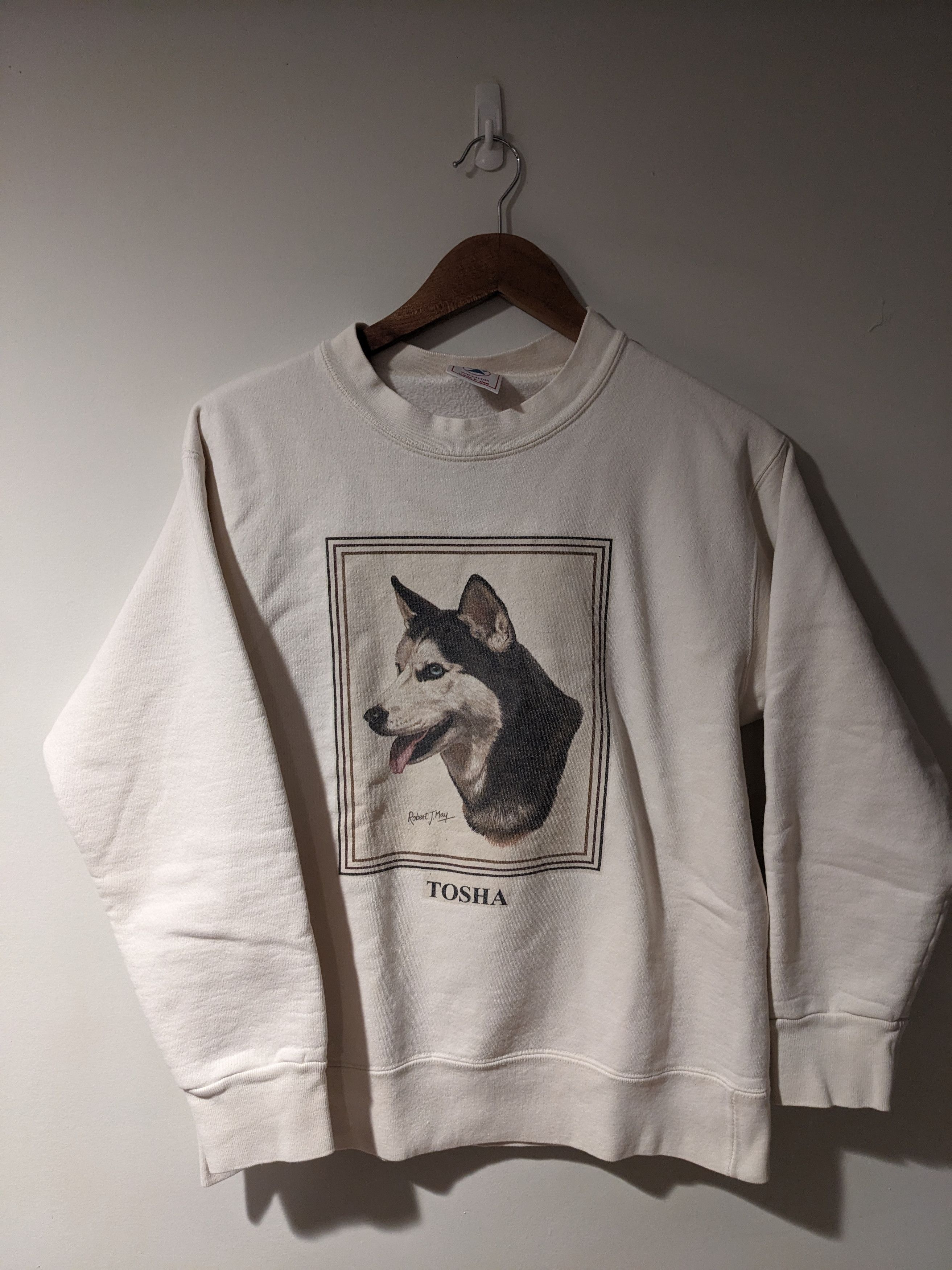 Vintage Vintage 90s Husky Animal Dog Nature Tosha Medium Sweatshirt Size US M / EU 48-50 / 2 - 1 Thumbnail
