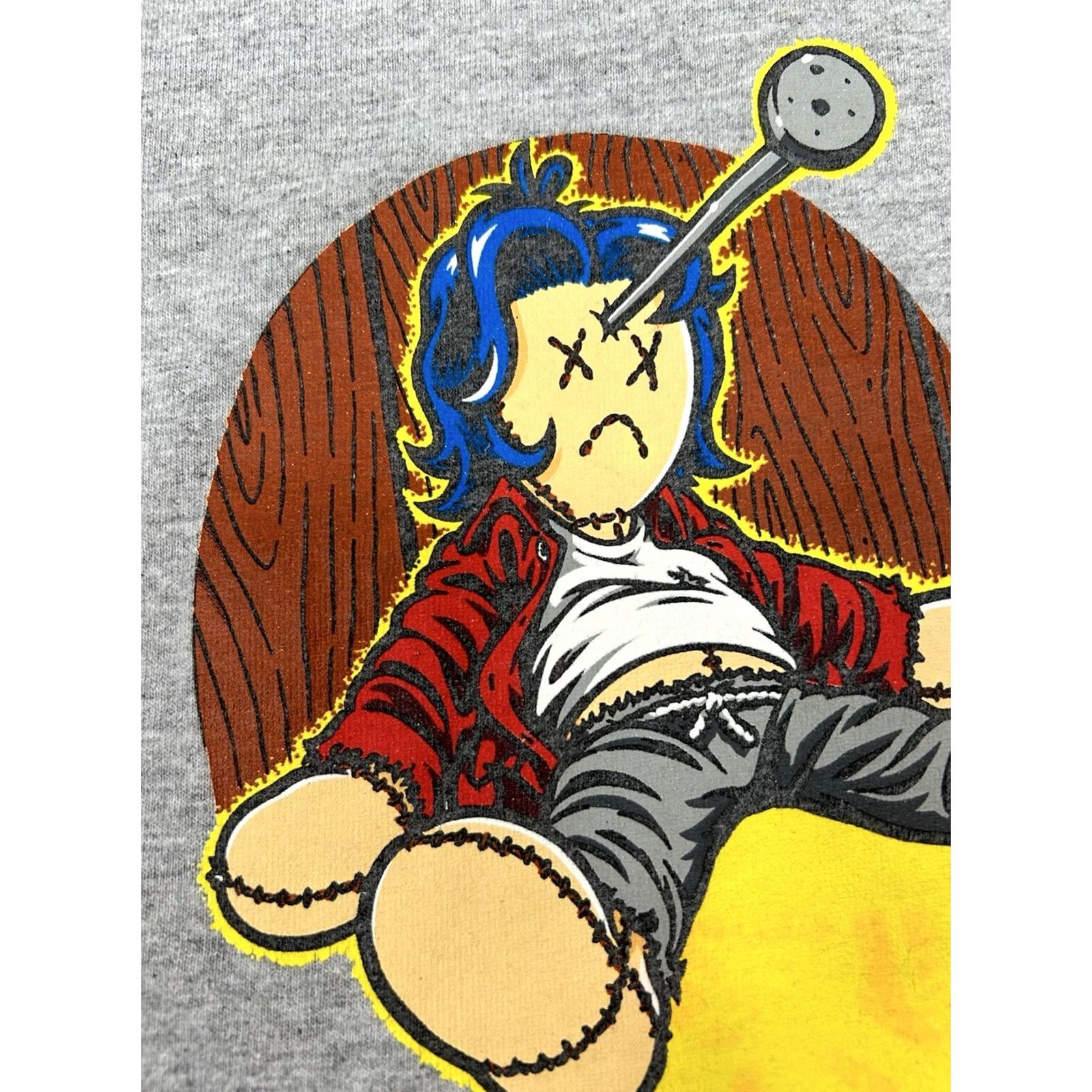Vintage VINTAGE Birdhouse Skateboards Heath Kirchart Voodoo Doll Skate Tee XL Gray 2000 Rare Skateboarding Size US XL / EU 56 / 4 - 6 Thumbnail