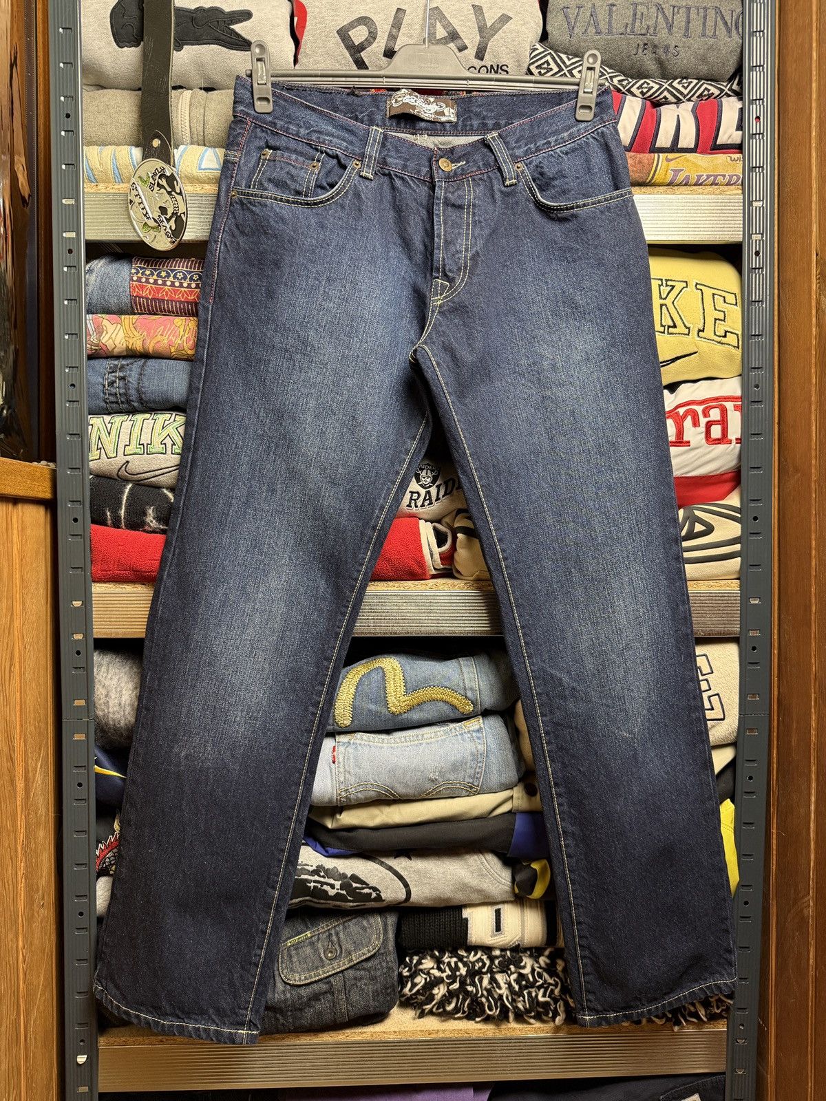 Christian Audigier “Skull Pockets” Ed Hardy Jeans Size US 32 / EU 48 - 2 Thumbnail