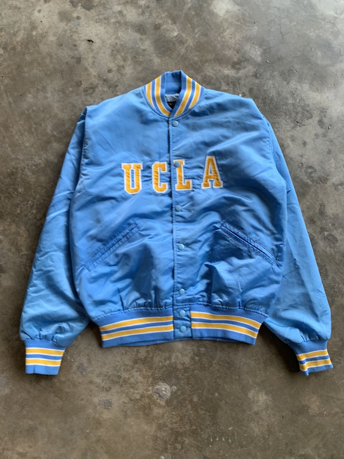 Vintage Vintage Blue Satin UCLA Bruins Bomber Jacket Size US M / EU 48-50 / 2 - 1 Thumbnail