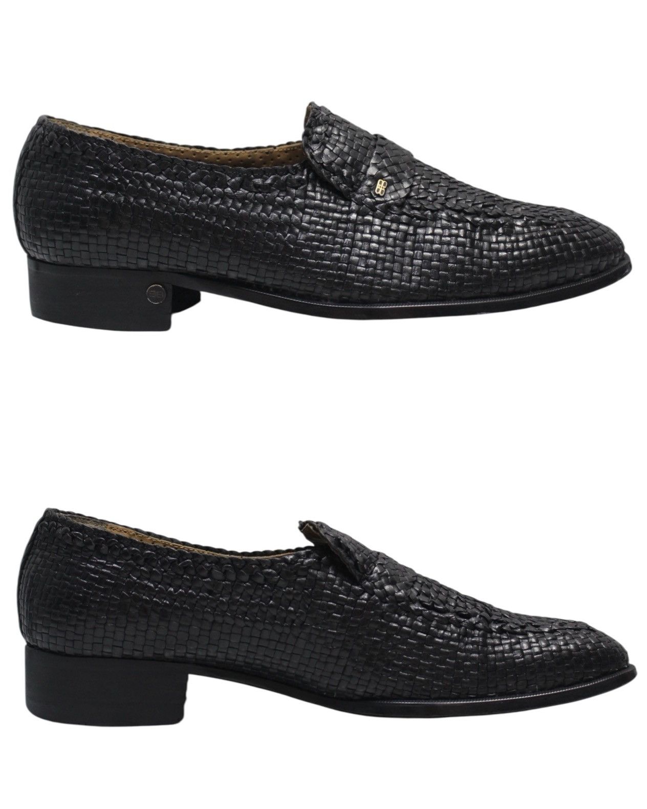 Balenciaga 2000S BALENCIAGA BLACK WOVEN LEATHER LOAFERS Size US 7.5 / EU 40-41 - 1 Thumbnail