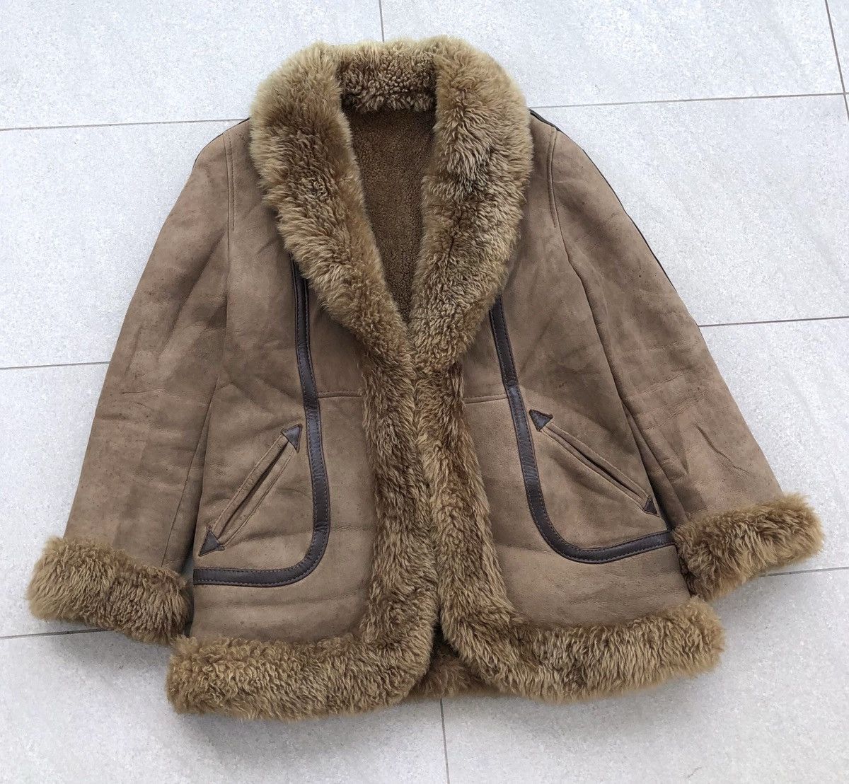 Japanese Brand Vintage Real Leather Sheepskin Fur Coat Made in Spain Size M / US 6-8 / IT 42-44 - 1 Thumbnail