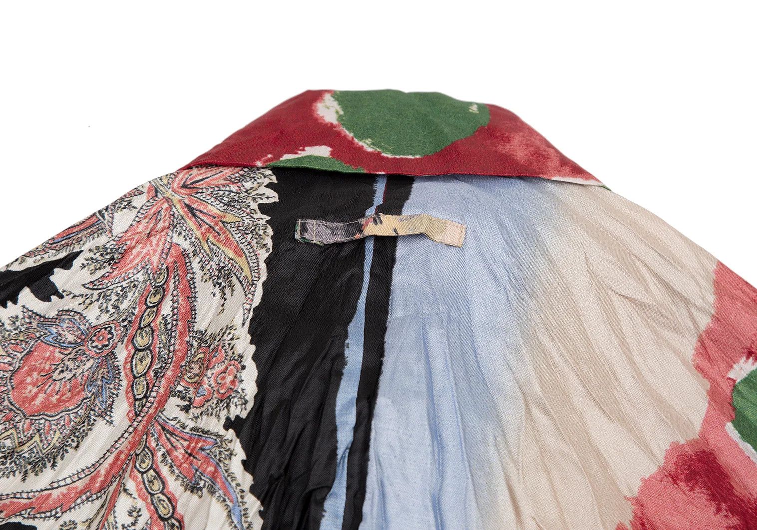 Jean Paul Gaultier Scarf Print Wrinkled Shirt in Black Green Red, Size 48 Size US M / EU 48-50 / 2 - 12 Thumbnail