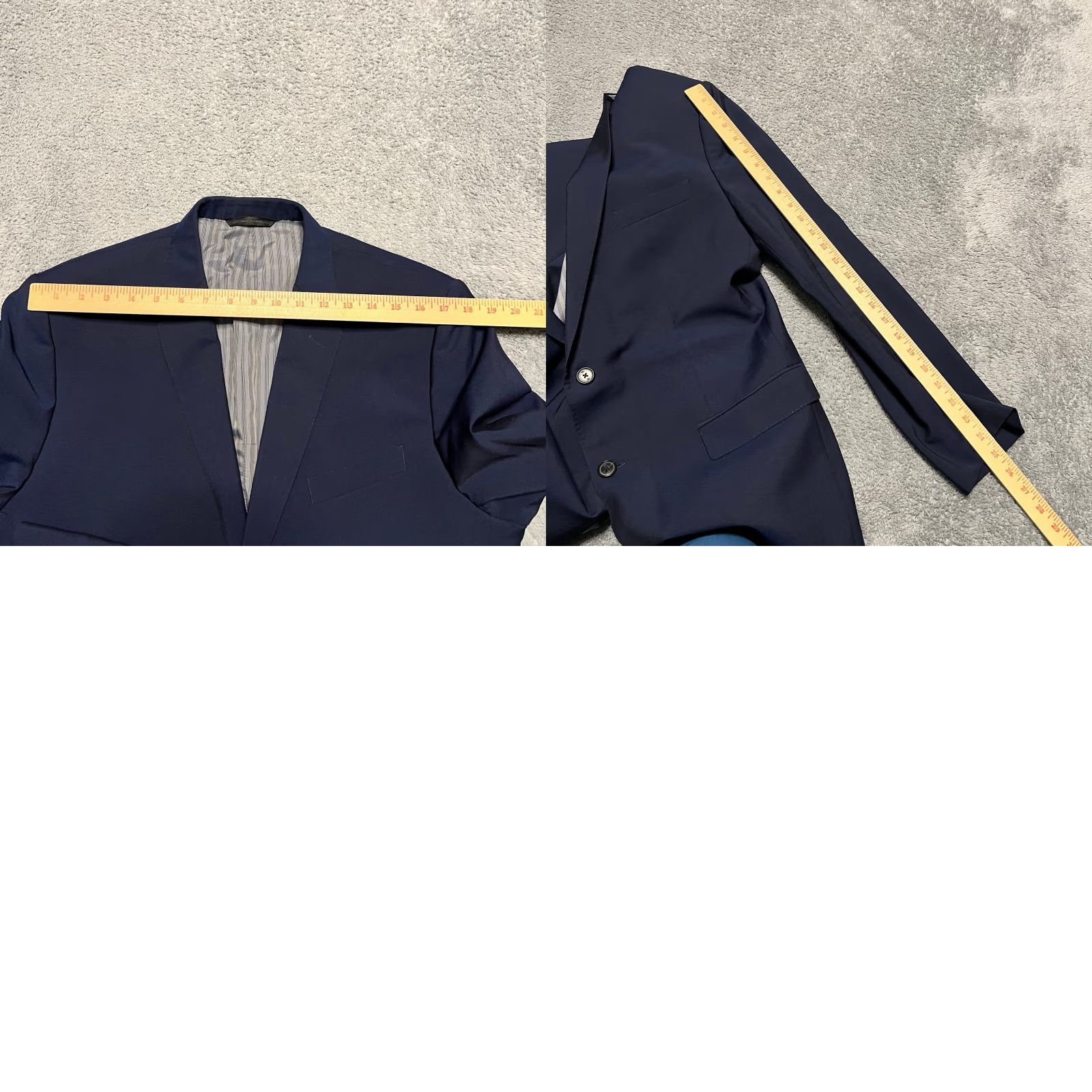 Banana Republic Banana Republic Jacket Blazer Mens 44R Blue Mohair Wool Marzotto 2 Button Coat Regular Mens Size 44R - 9 Thumbnail