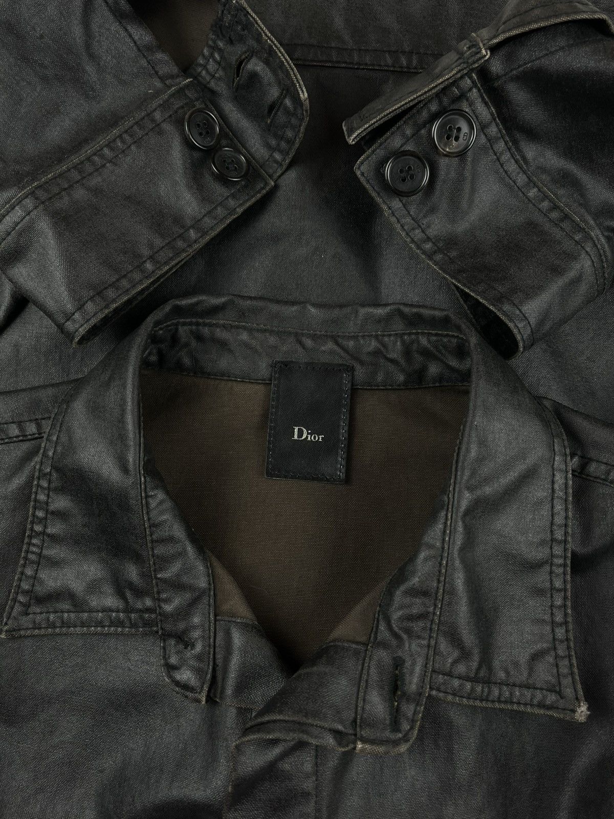 Dior AW03 Dior Homme Hedi Slimane Luster Waxed Coated Jacket Size US M / EU 48-50 / 2 - 7 Thumbnail