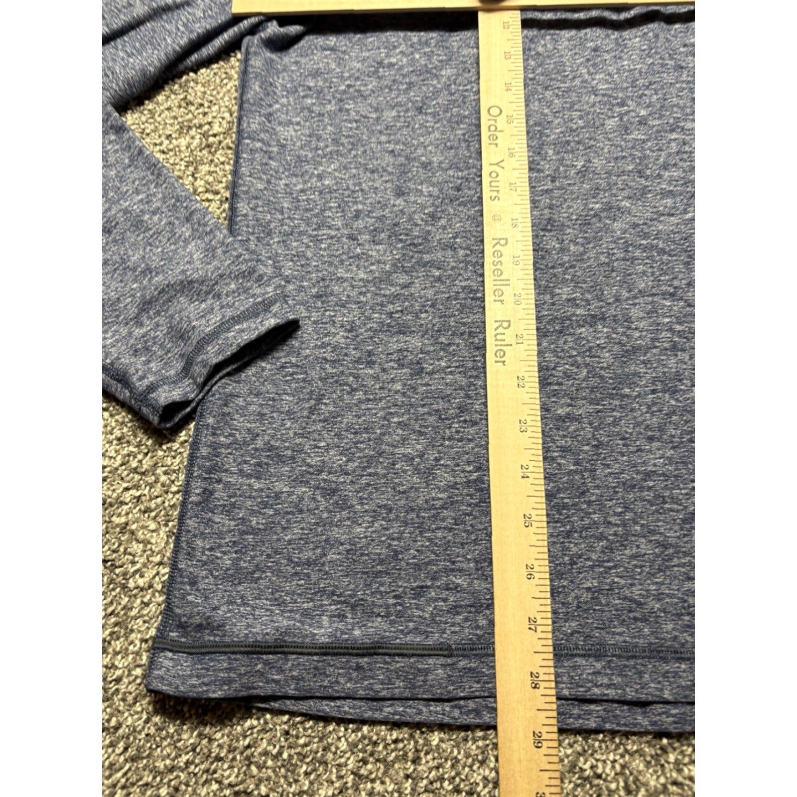 Lululemon Lululemon 1/4 Zip Pullover Mens Small Blue Heather Running Thumb Straps in Cuff Size US S / EU 44-46 / 1 - 7 Thumbnail