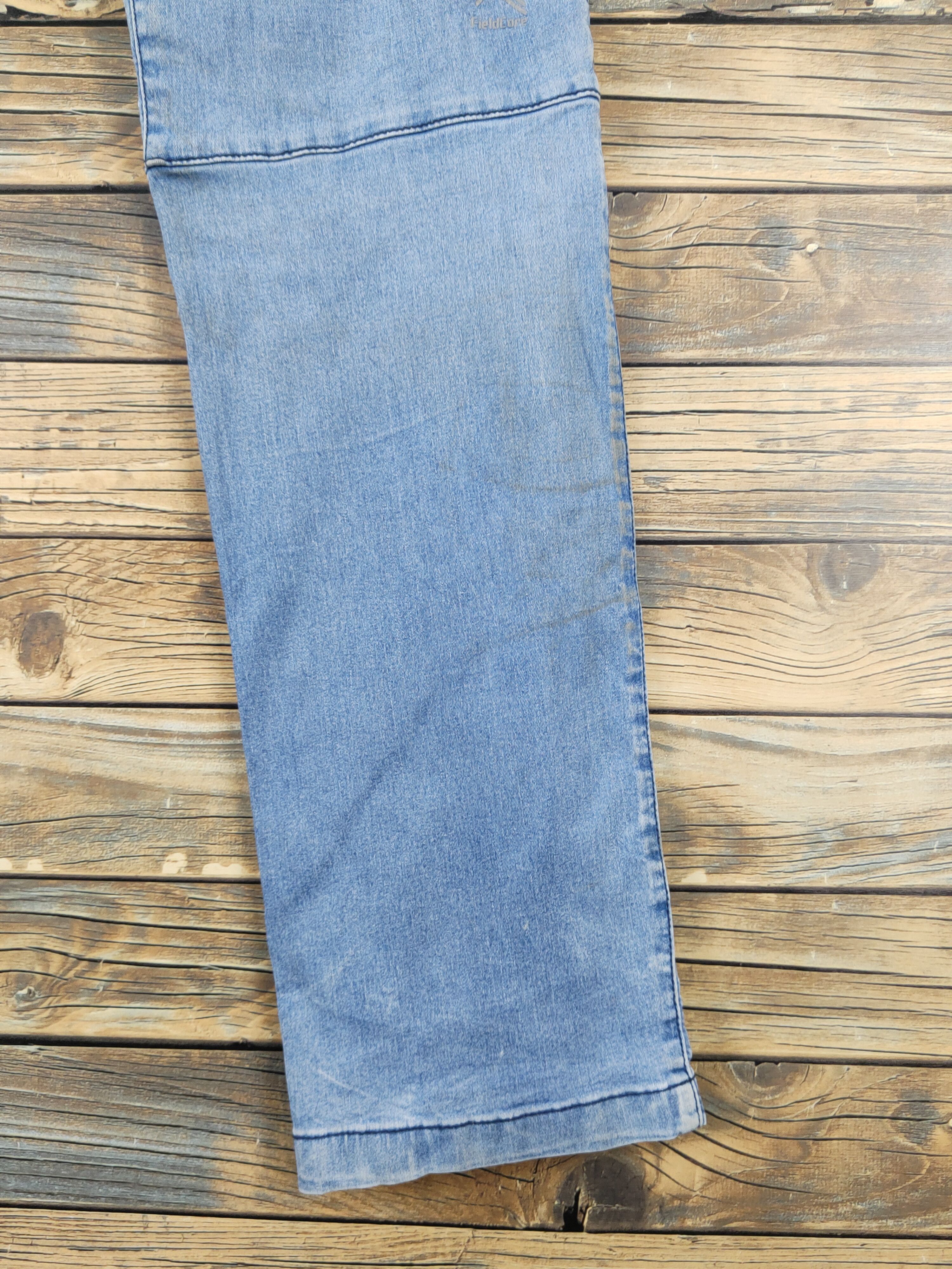 Japanese Brand FieldCore Blue Distressed Ripped cargo Jeans #W1965 Size US 32 / EU 48 - 12 Thumbnail
