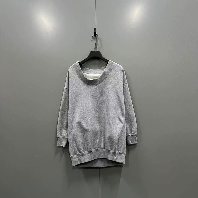 Balenciaga Grey embroidered double b sweater