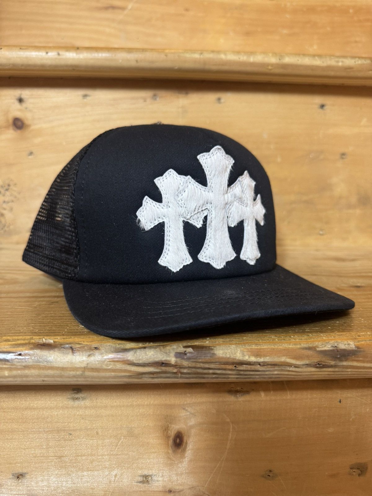 Chrome Hearts Chrome Hearts Cemetery Trucker Black with Pony Hair - OS Size ONE SIZE - 1 Thumbnail