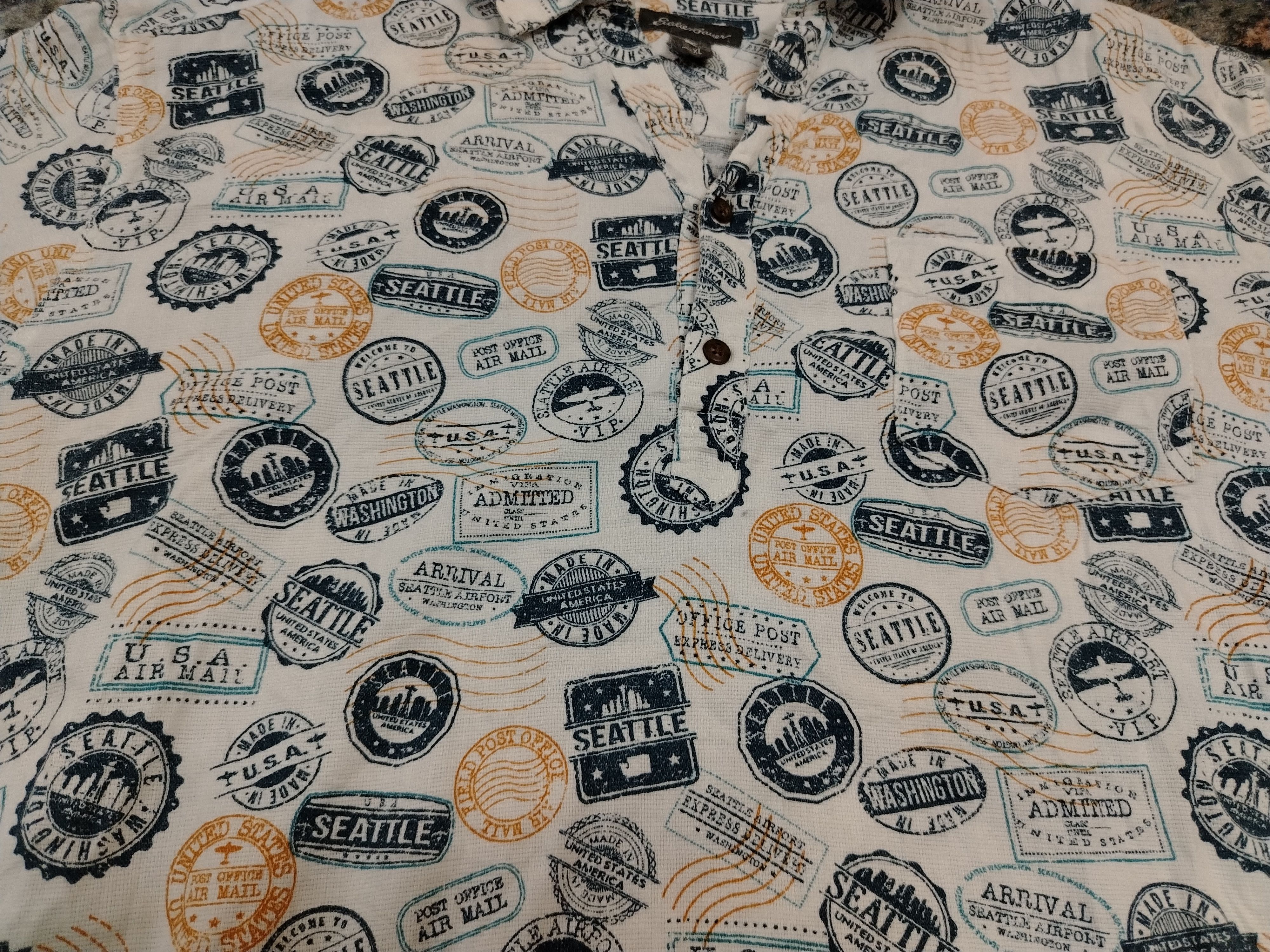 Eddie Bauer Eddie Bauer us mail full print Pullover shirt Size US XL / EU 56 / 4 - 8 Thumbnail