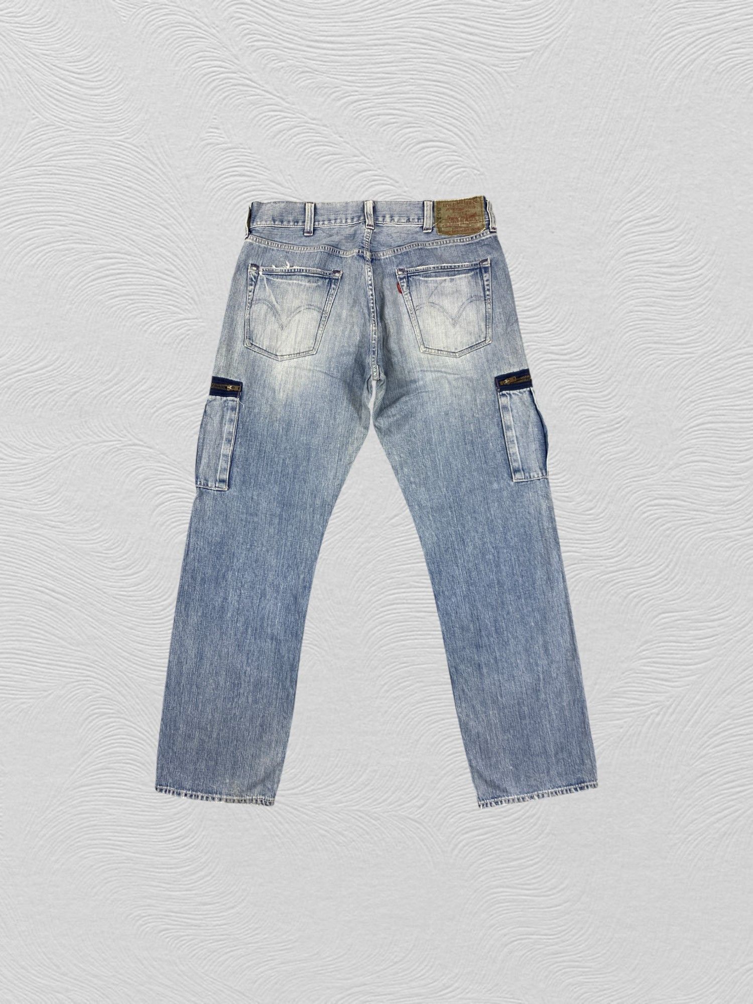 Levi's Distressed Vintage Levi's 503 Cargo Jeans 35x32 Denim-JN3463 Size US 35 - 2 Thumbnail