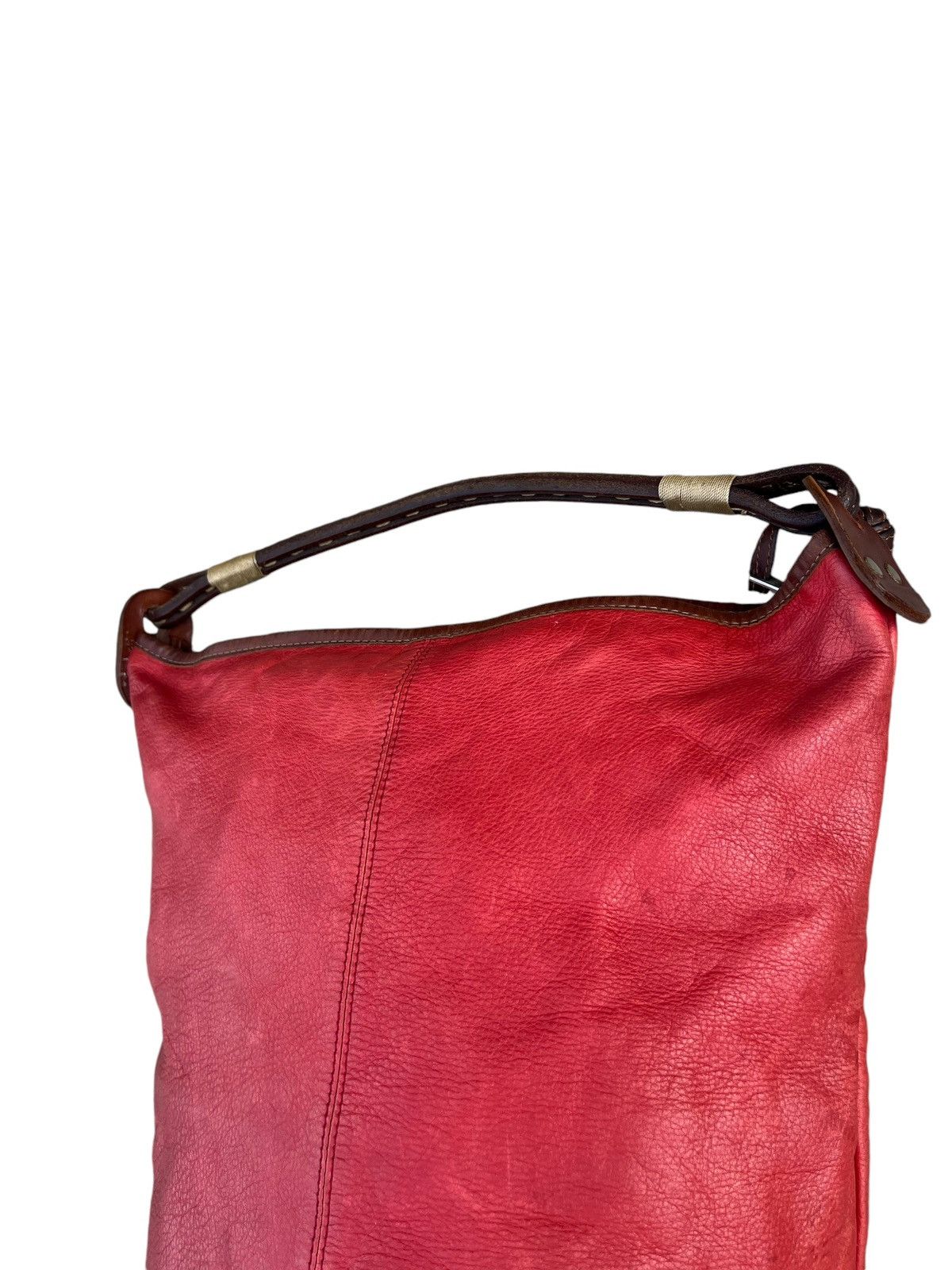 Leather Vintage CREAM Japan Fade Patina Leather Bag Japan Size ONE SIZE - 9 Thumbnail